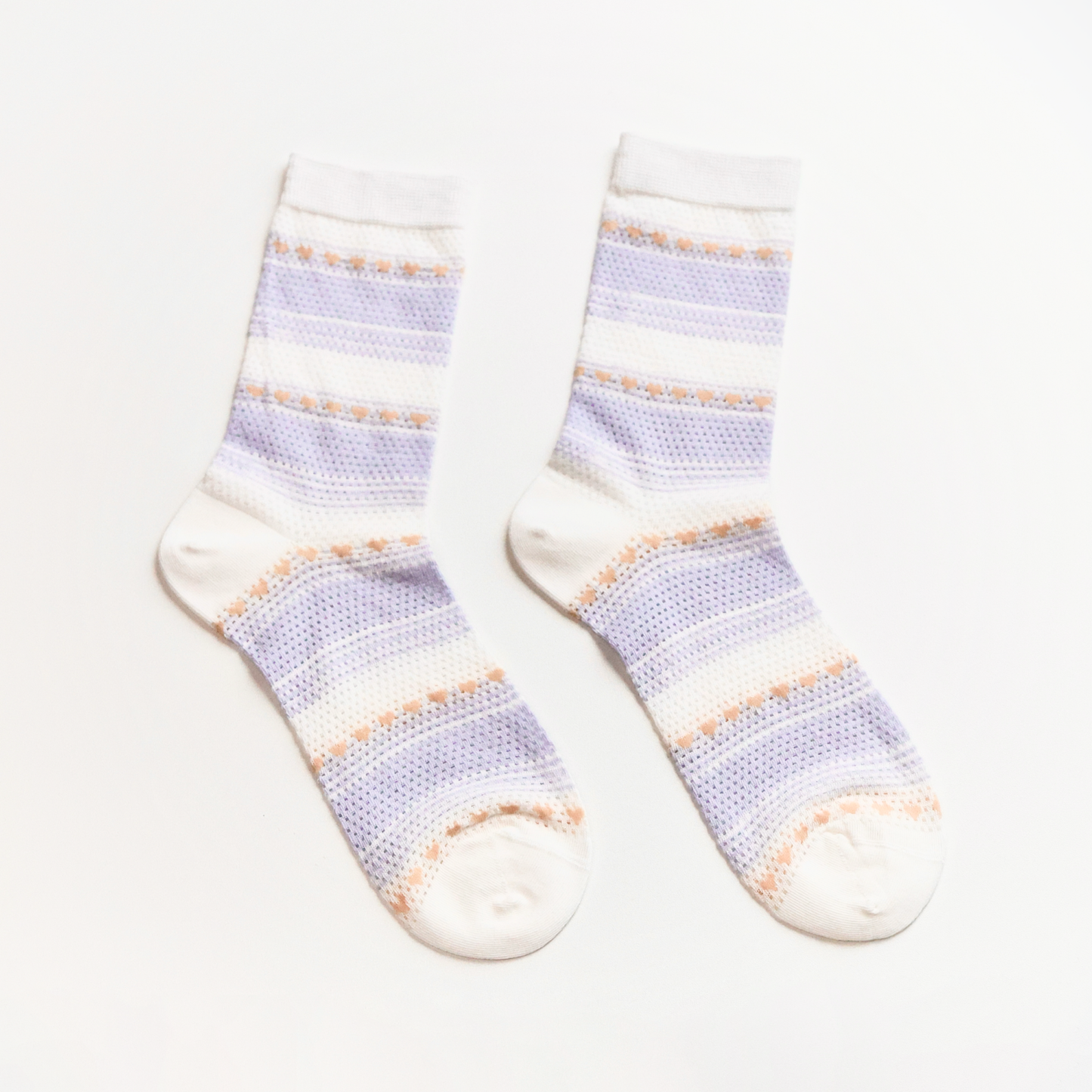 2-Pack Women’s Purple Floral Mesh Socks – Thin, Lightweight & Breathable