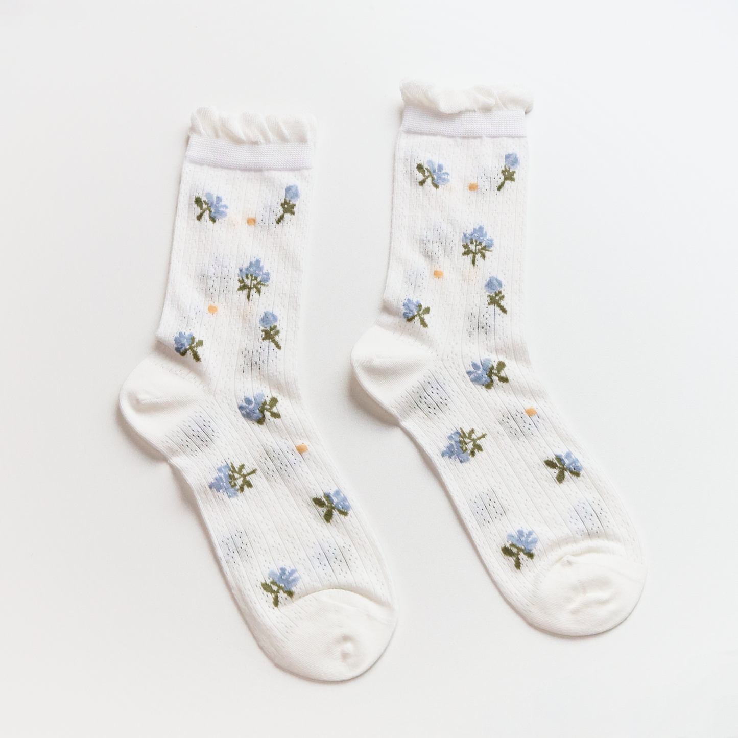 2-Pack Women’s Purple Floral Mesh Socks – Thin, Lightweight & Breathable