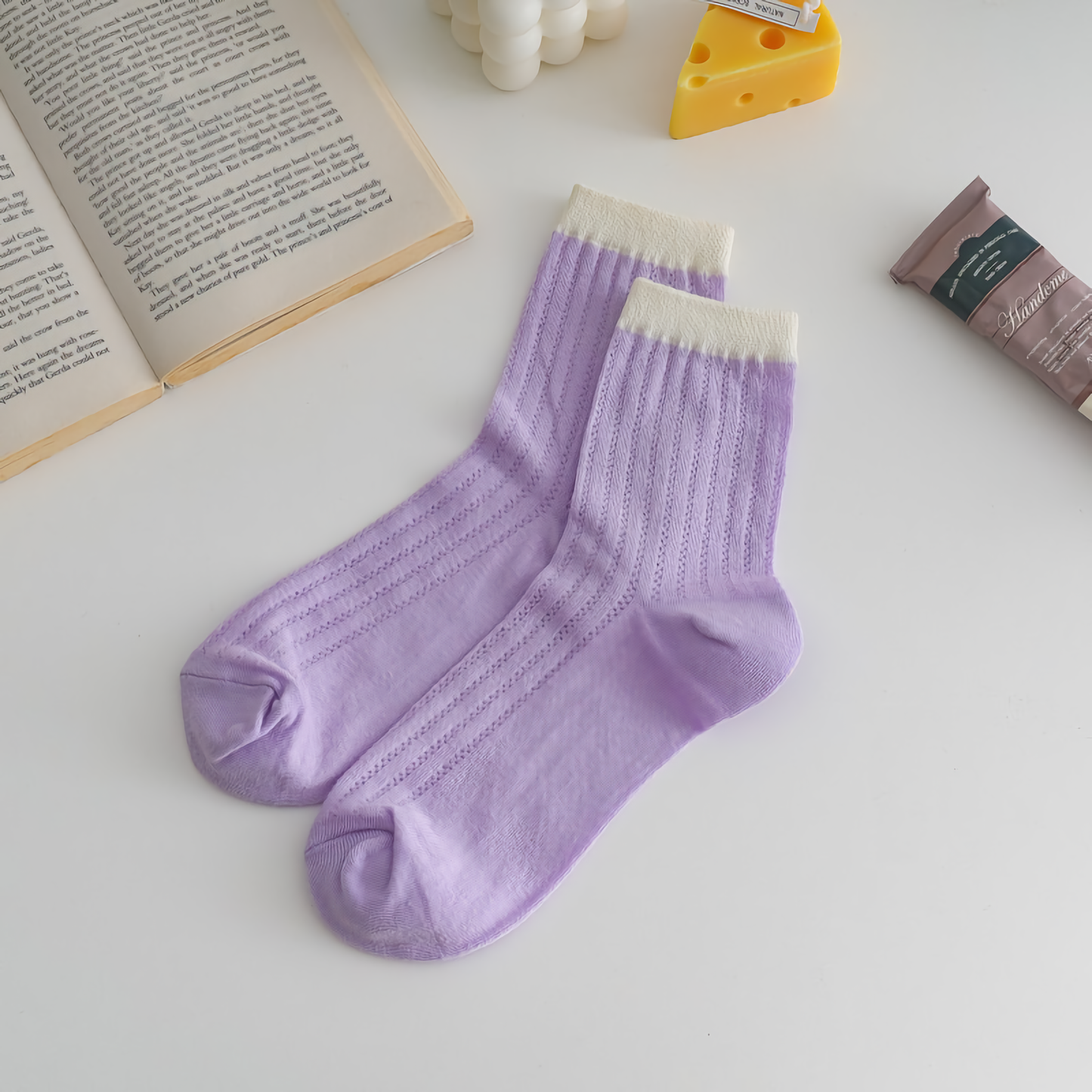 2-Pack Women's Trendy Breathable Cotton Socks: Ultimate Comfort Meets Style