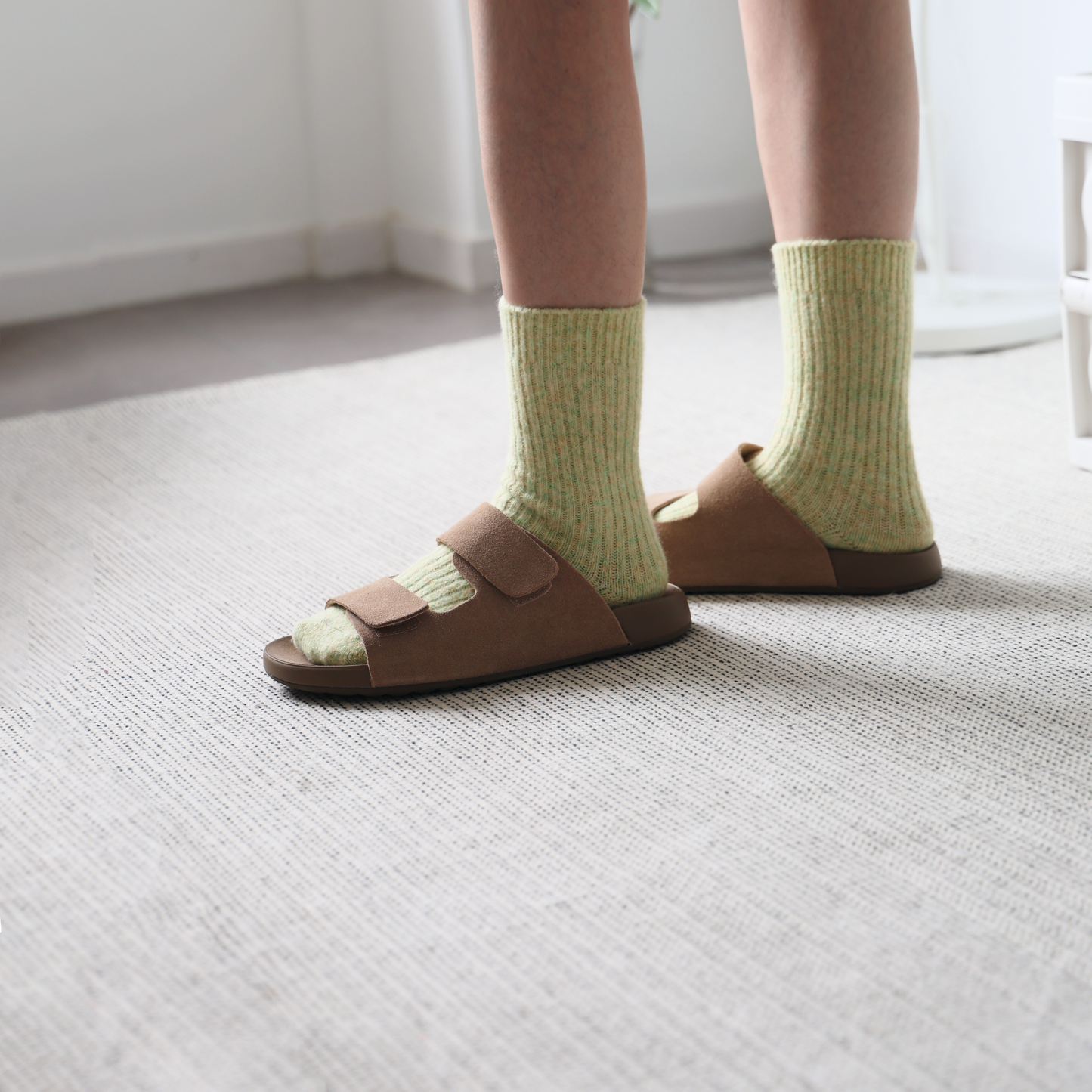 2-Pack Warm Cashmere & Wool Blend Socks – Solid Colours for Winter