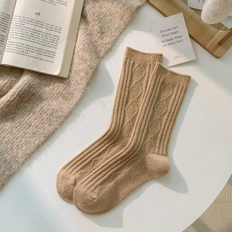 2-Pack Women’s Cashmere Crew Socks – Warm & Luxurious