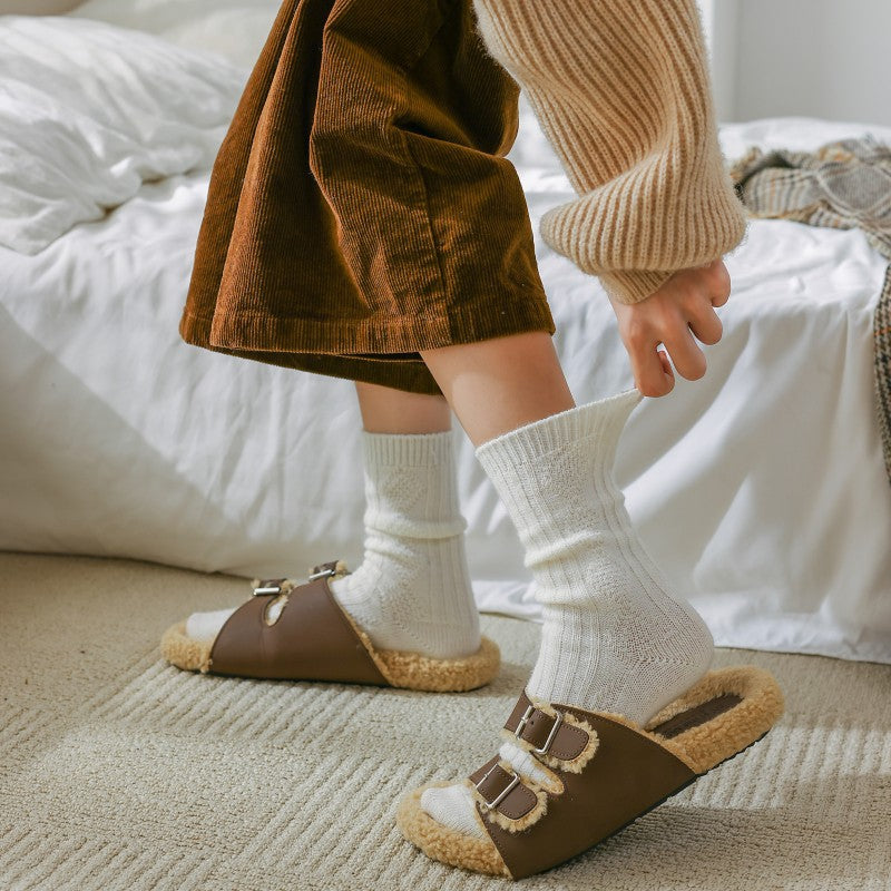 2-Pack Women’s Cashmere Crew Socks – Warm & Luxurious