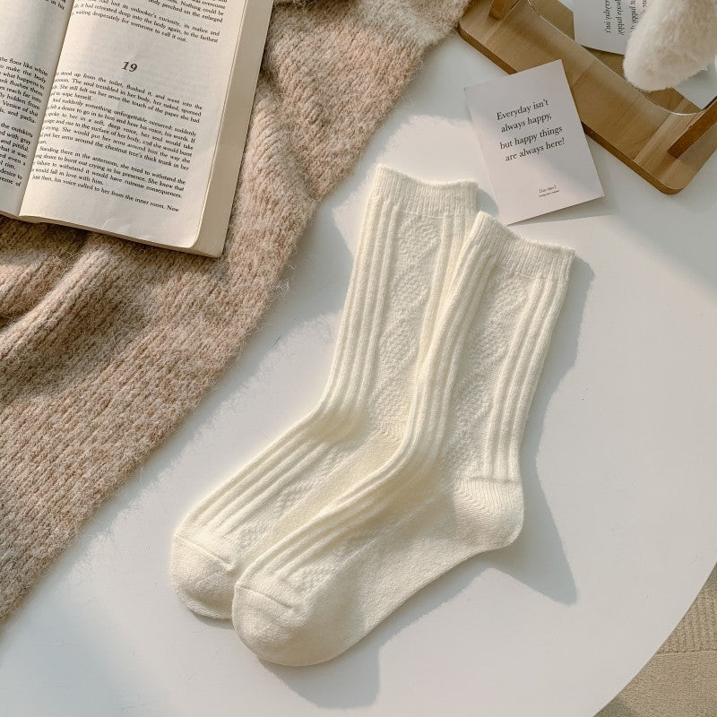2-Pack Women’s Cashmere Crew Socks – Warm & Luxurious