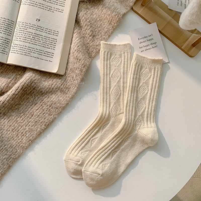 2-Pack Women’s Cashmere Crew Socks – Warm & Luxurious