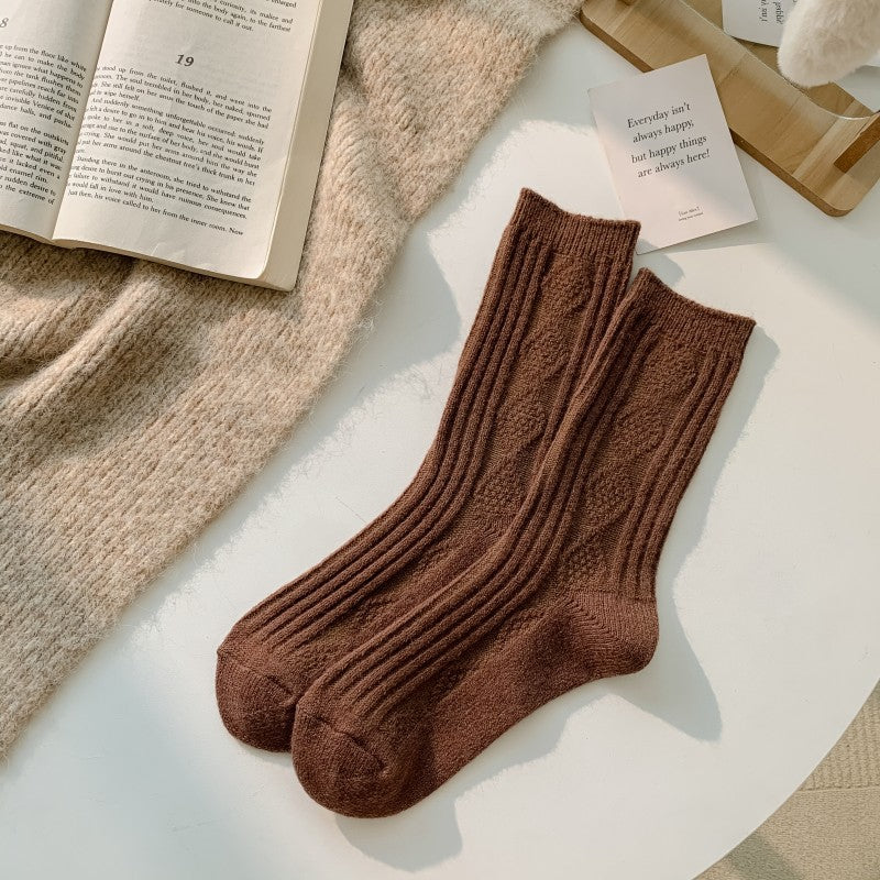 2-Pack Women’s Cashmere Crew Socks – Warm & Luxurious