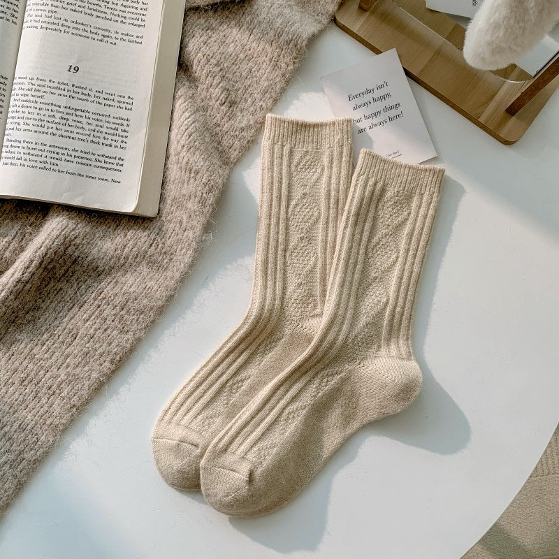 2-Pack Women’s Cashmere Crew Socks – Warm & Luxurious