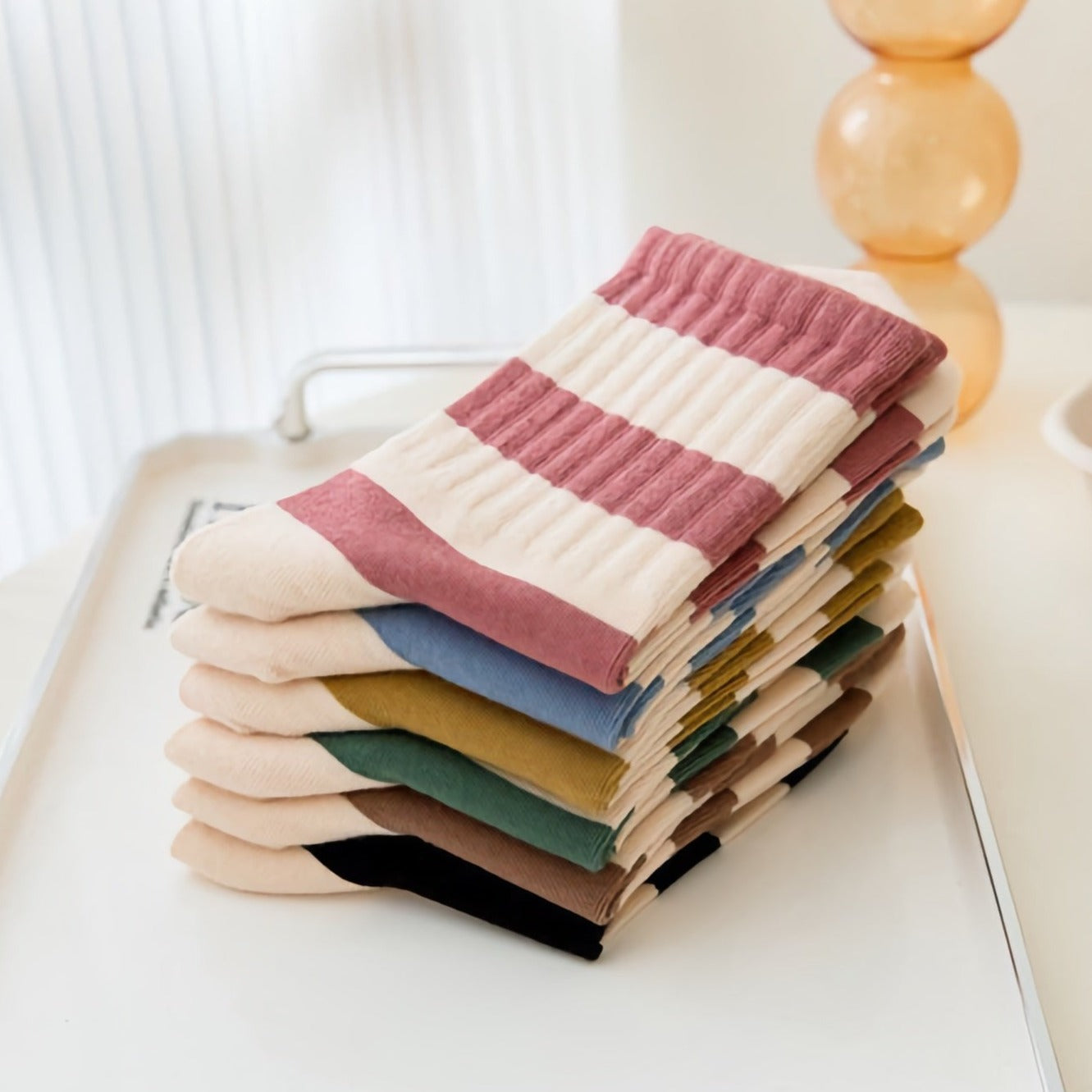 Versatile Stripe Socks - Casual Women's Daily Wear