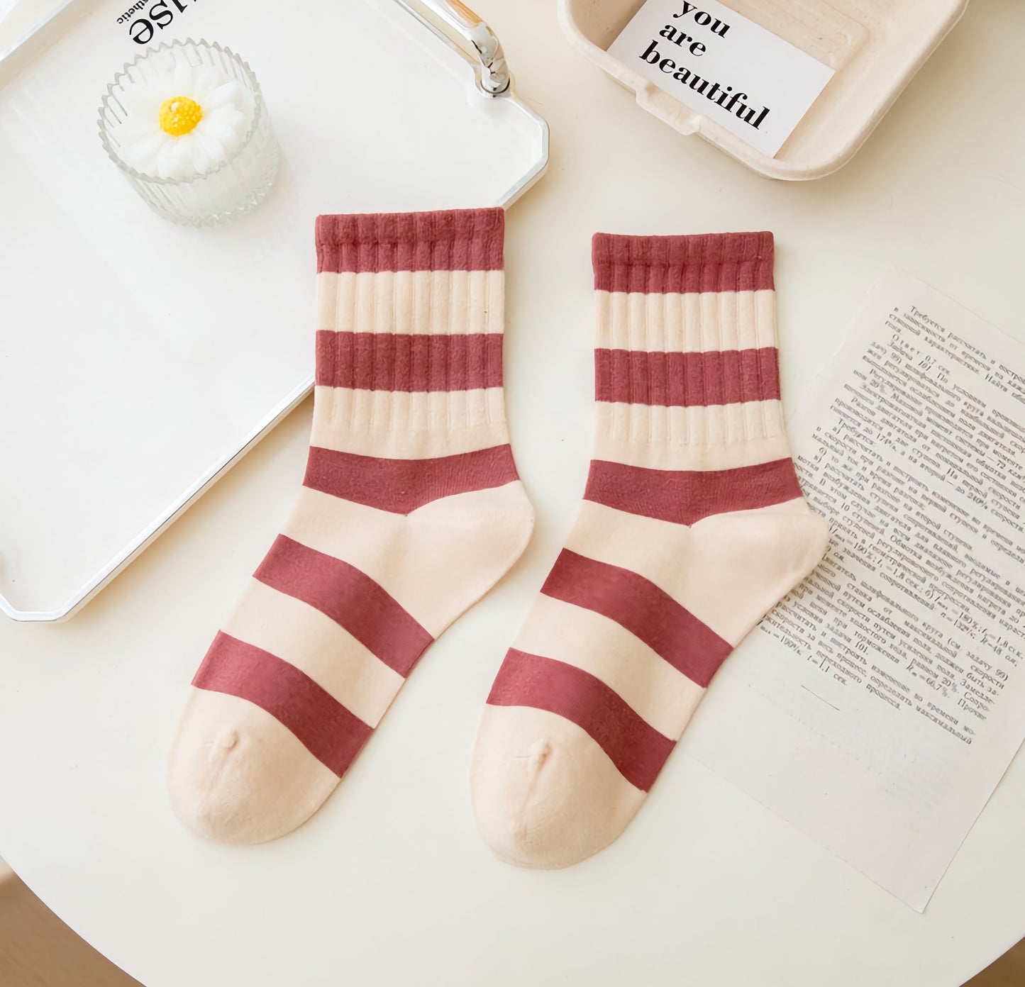 Versatile Stripe Socks - Casual Women's Daily Wear