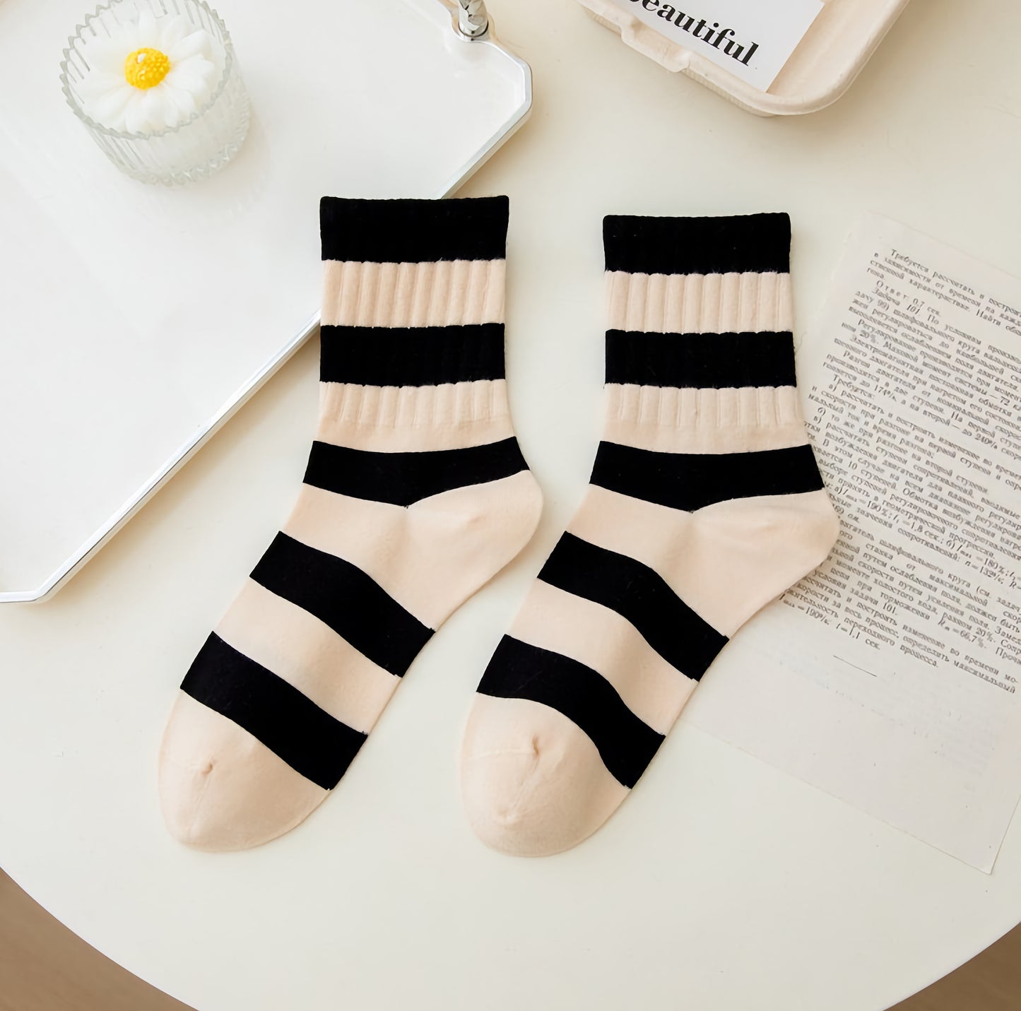 Versatile Stripe Socks - Casual Women's Daily Wear