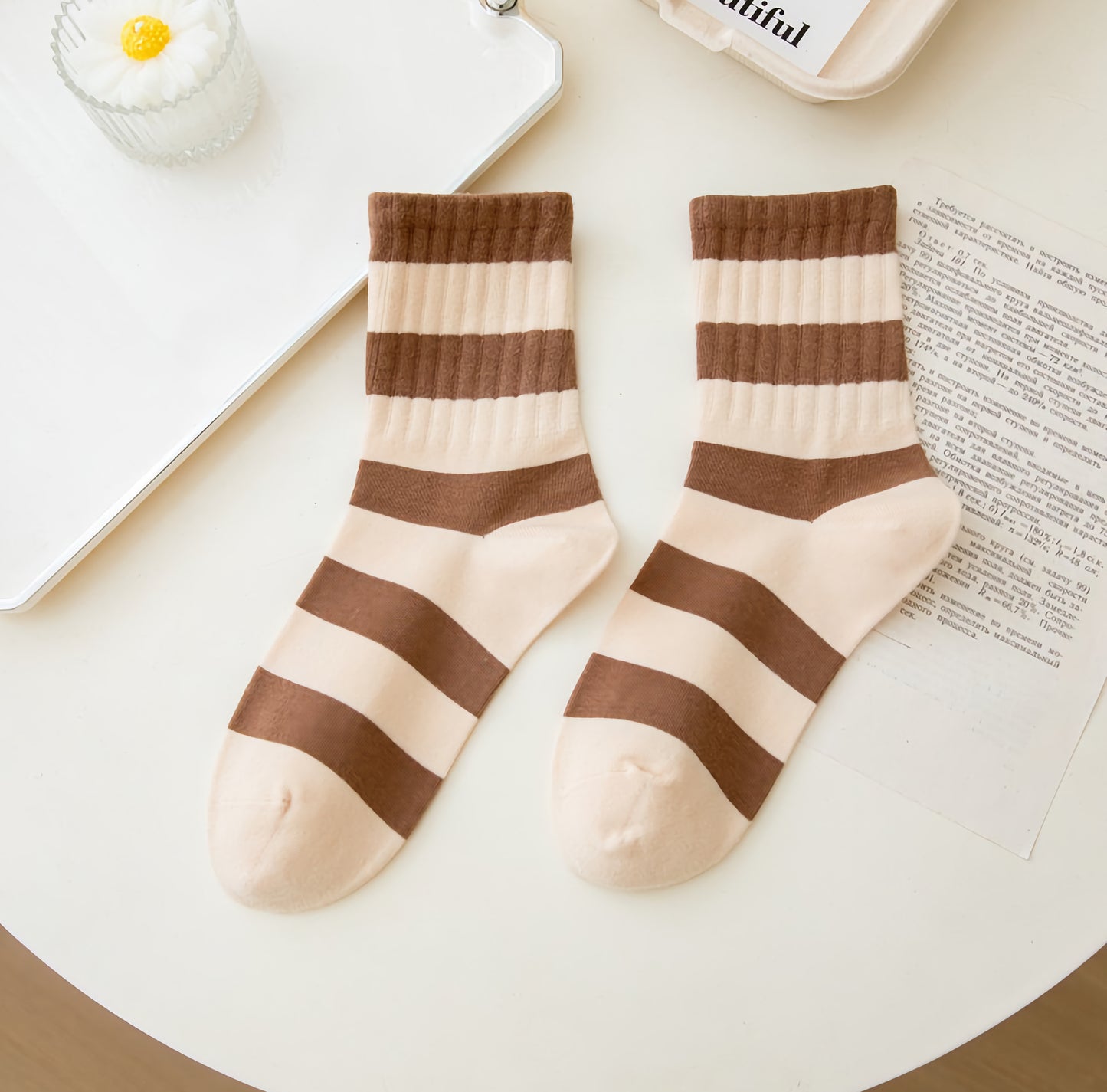 Versatile Stripe Socks - Casual Women's Daily Wear