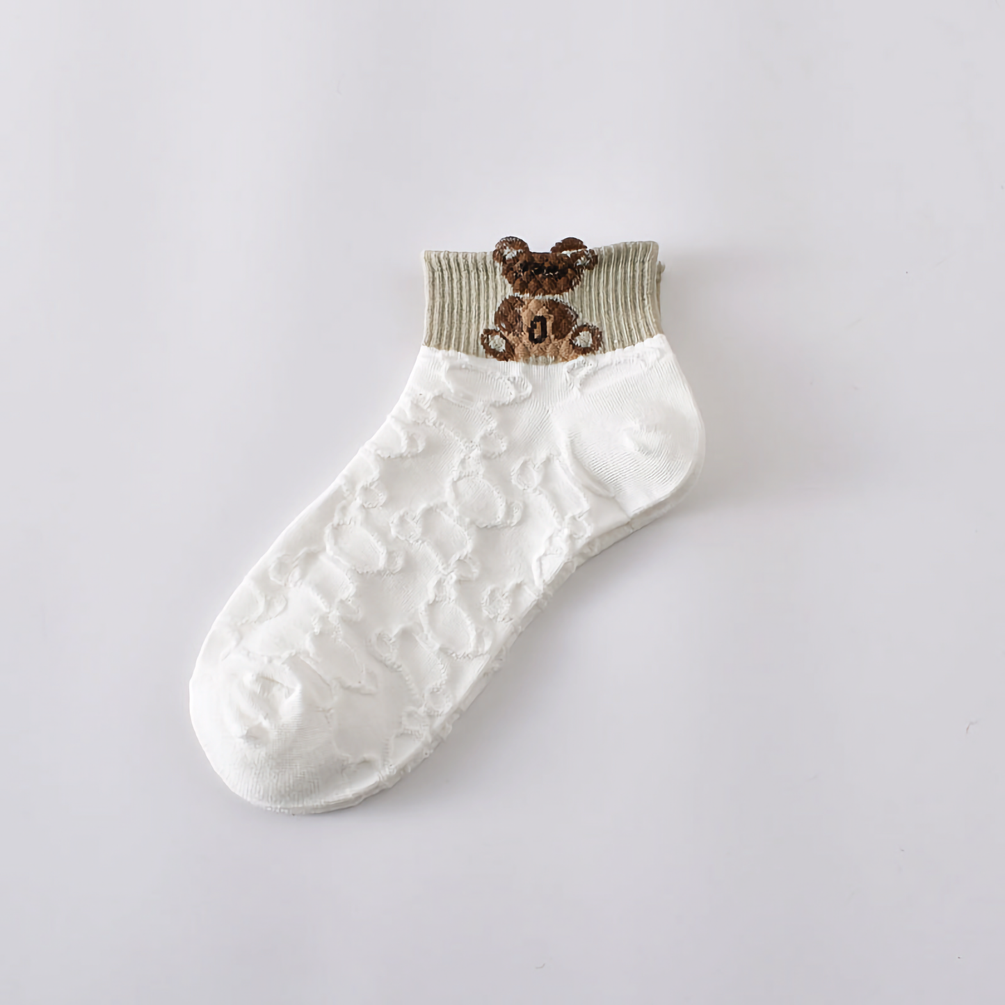 5-Pack Cute Pattern Ankle Socks: Soft Knitted Cotton Low-Cut Elegance