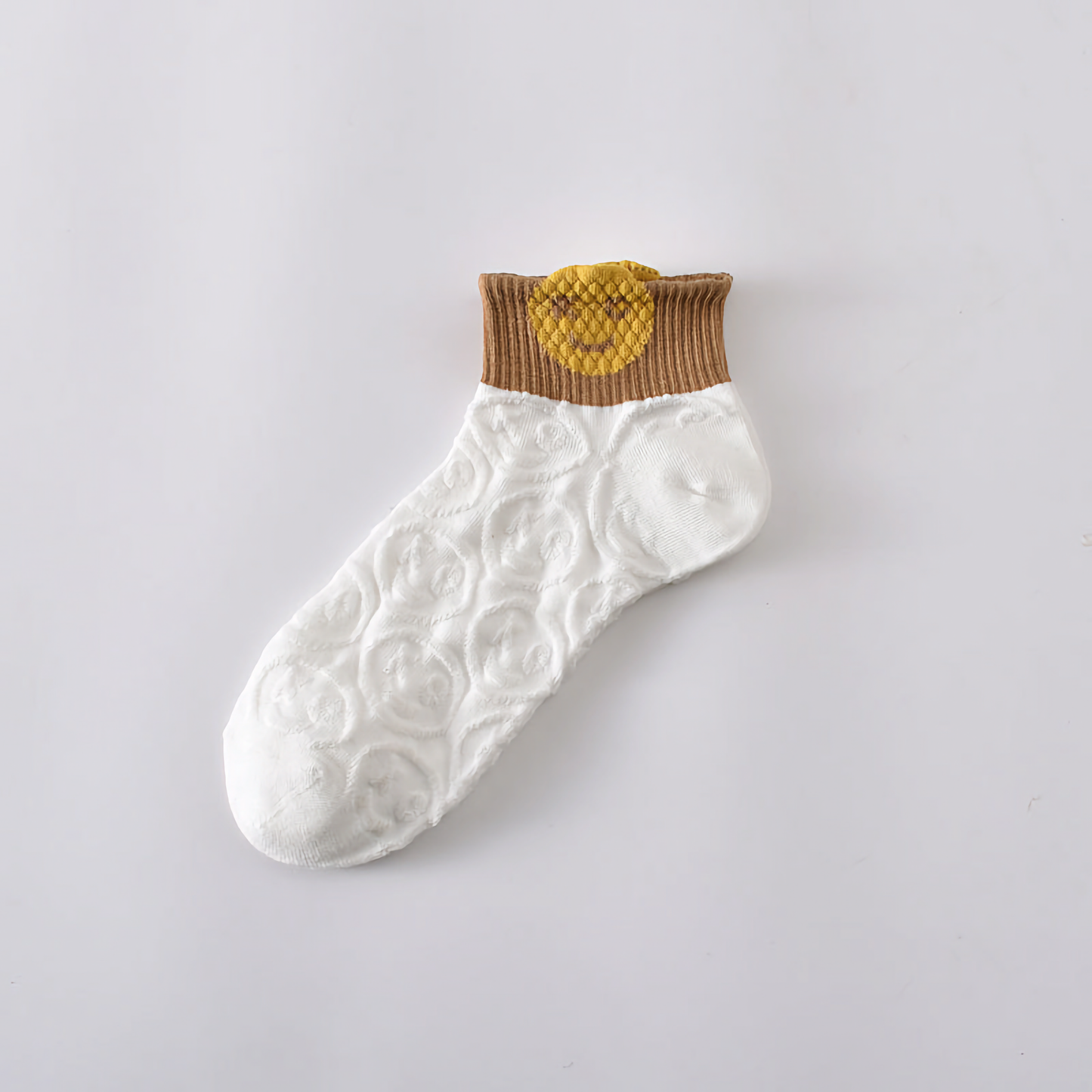 5-Pack Cute Pattern Ankle Socks: Soft Knitted Cotton Low-Cut Elegance