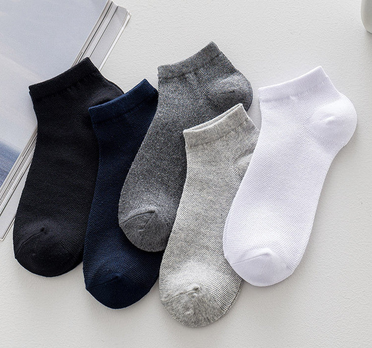 2-Pack Gentleman’s Breeze: Premium Breathable Cotton No-Show Socks for Men