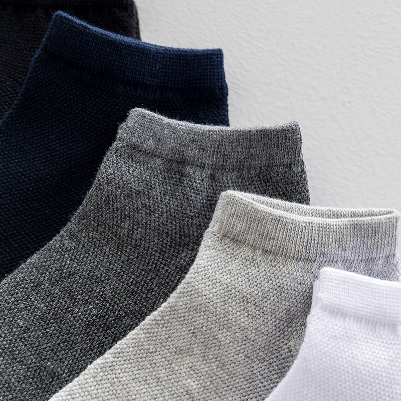 2-Pack Gentleman’s Breeze: Premium Breathable Cotton No-Show Socks for Men