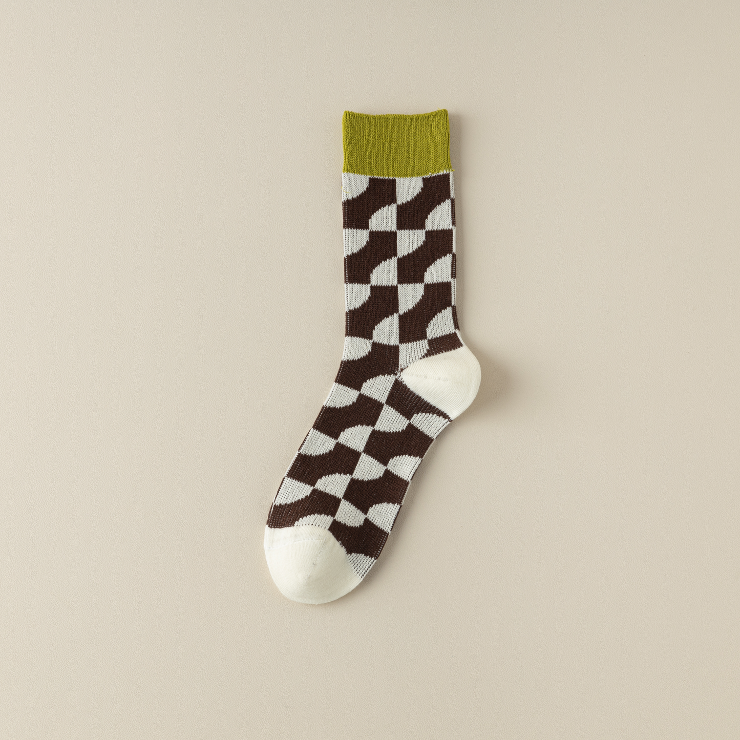 2-Pack Green Cotton Women's Socks - Stylish Minimalist Design for Everyday Wear