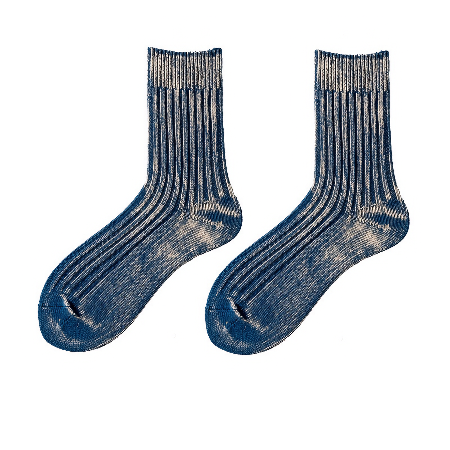 2-Pack Vintage Style Gradient Cotton Socks for Men - Trendy Fashion Socks