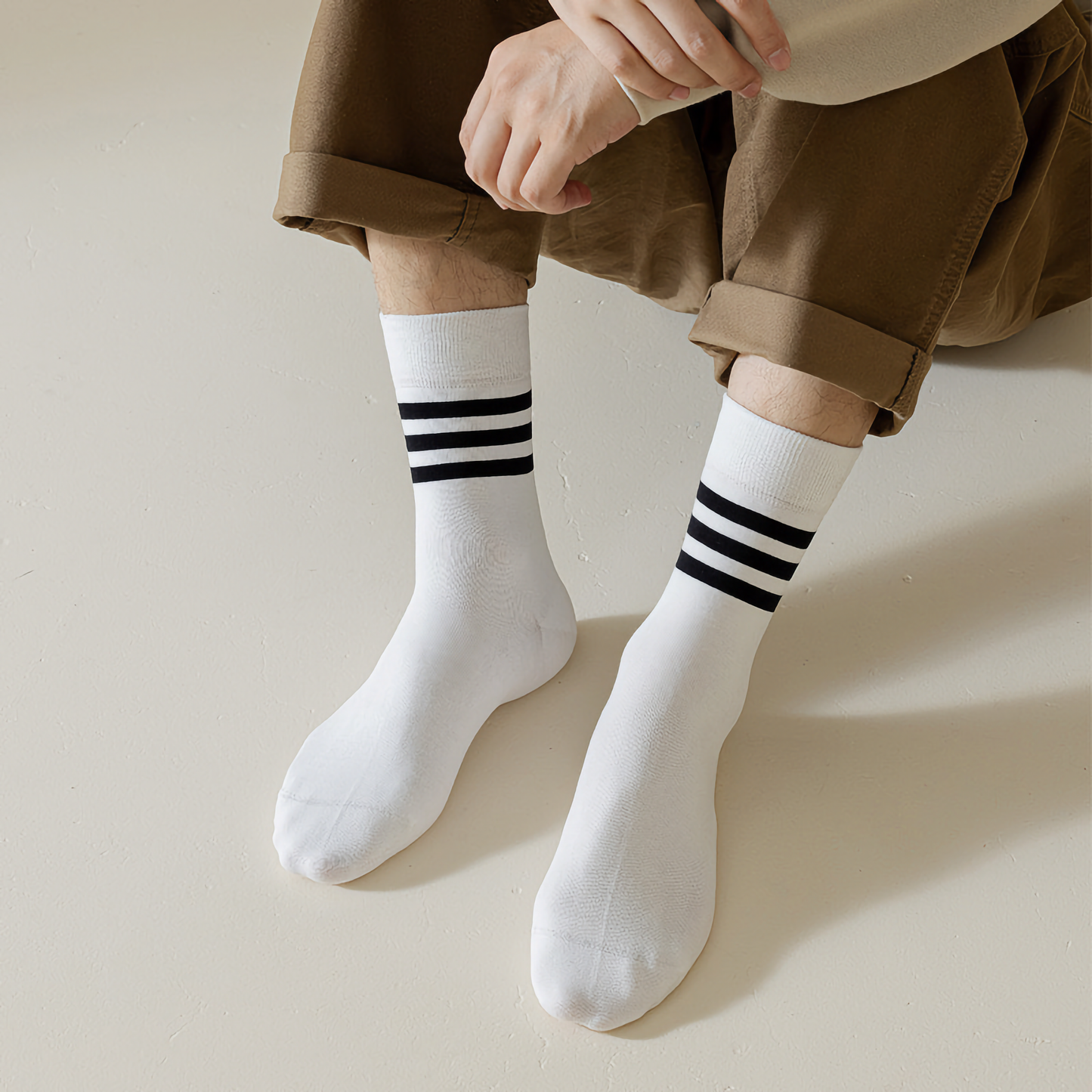 2-Pack Men's Cotton Sports Socks - Casual & Versatile for Everyday Use