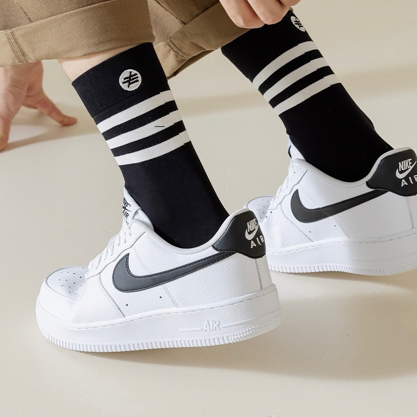 2-Pack Men's Cotton Sports Socks - Casual & Versatile for Everyday Use