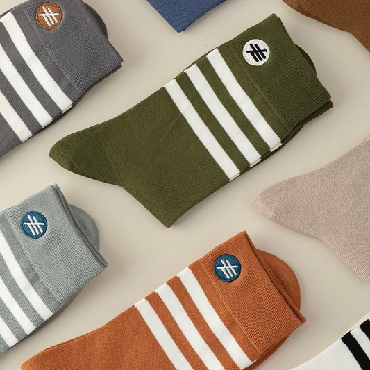 2-Pack Men's Cotton Sports Socks - Casual & Versatile for Everyday Use