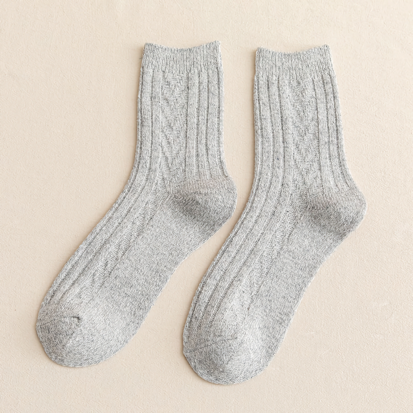 2-Pack Vintage Thick Warm Cotton Socks for Men - Business & Casual