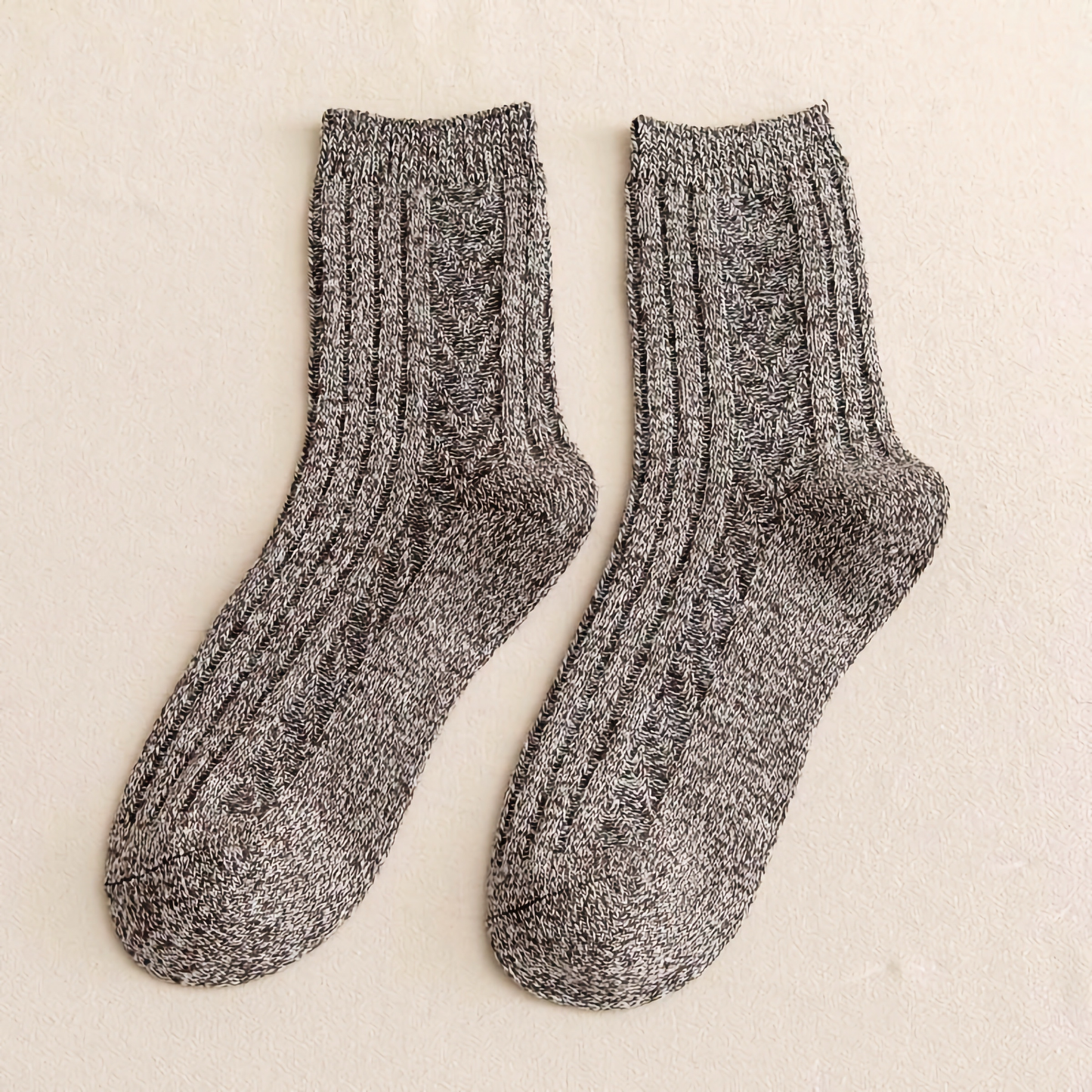 2-Pack Vintage Thick Warm Cotton Socks for Men - Business & Casual