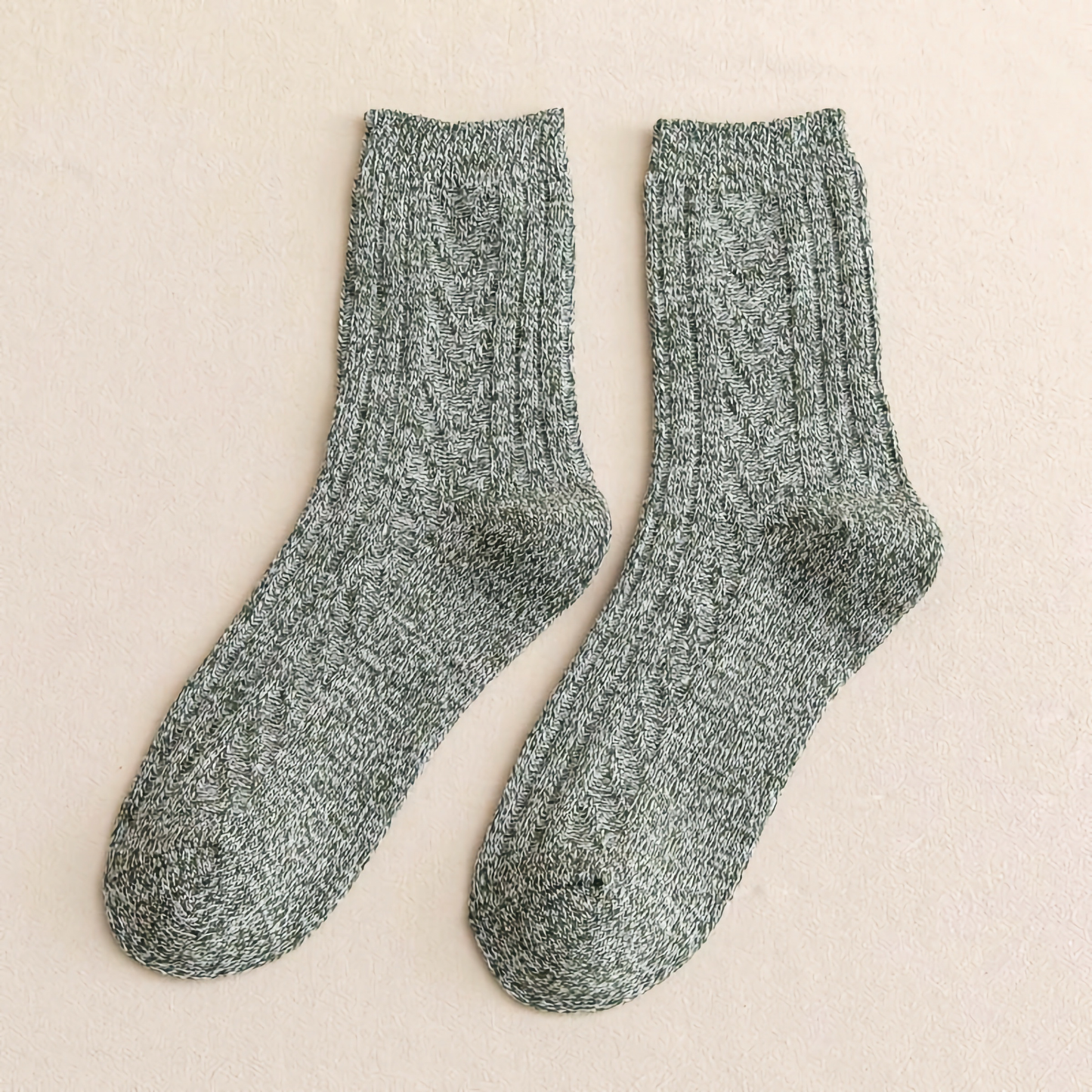 2-Pack Vintage Thick Warm Cotton Socks for Men - Business & Casual