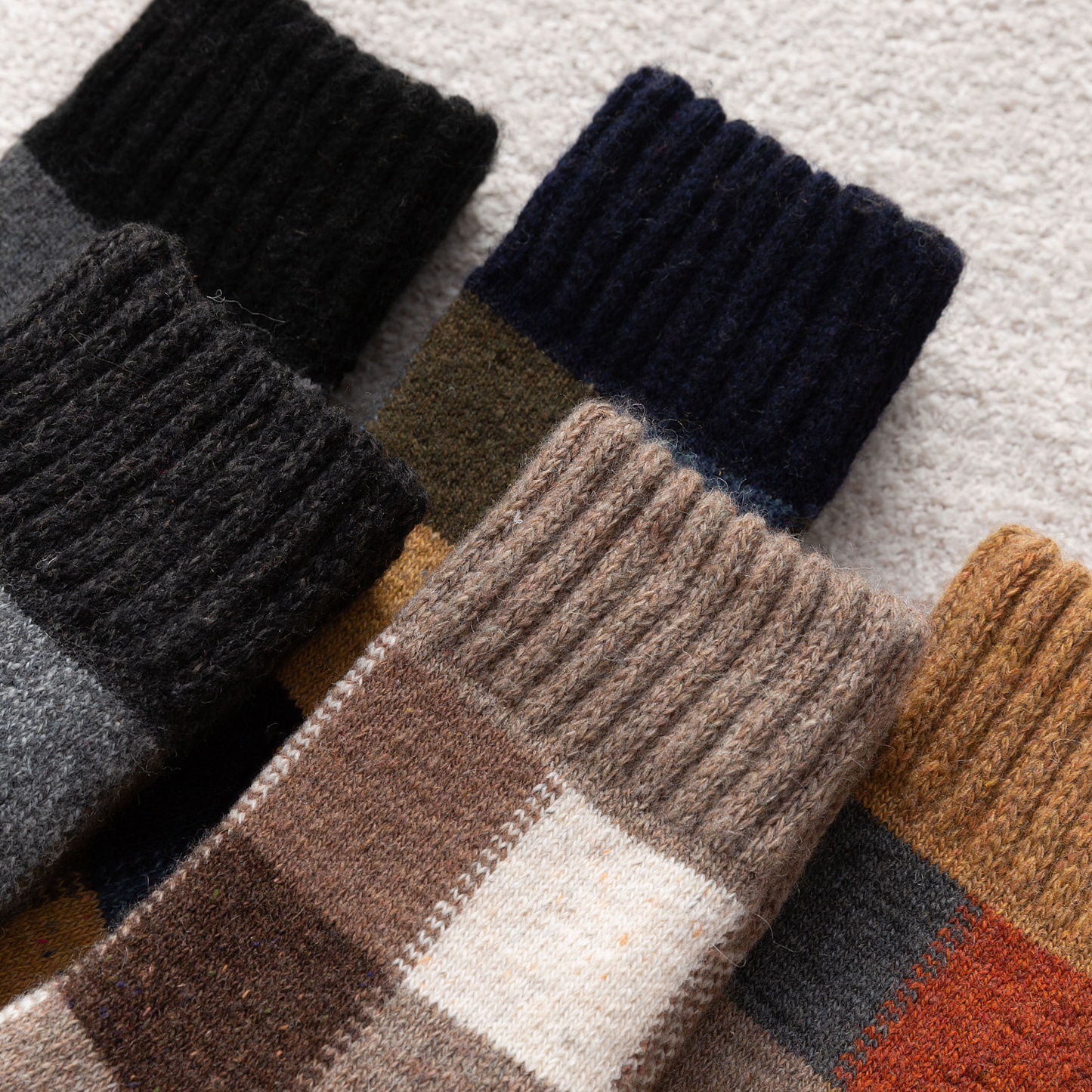 Men's Autumn/Winter Multicolored Thick Wool Warmth Socks