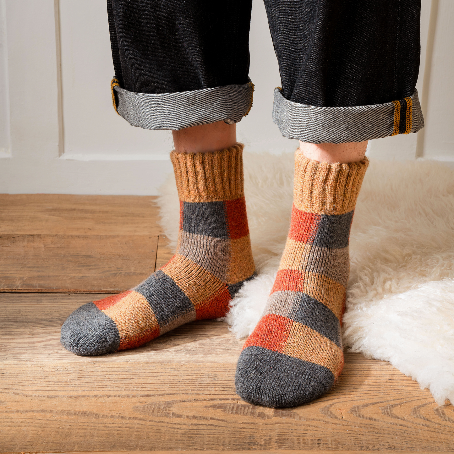 Men's Autumn/Winter Multicolored Thick Wool Warmth Socks