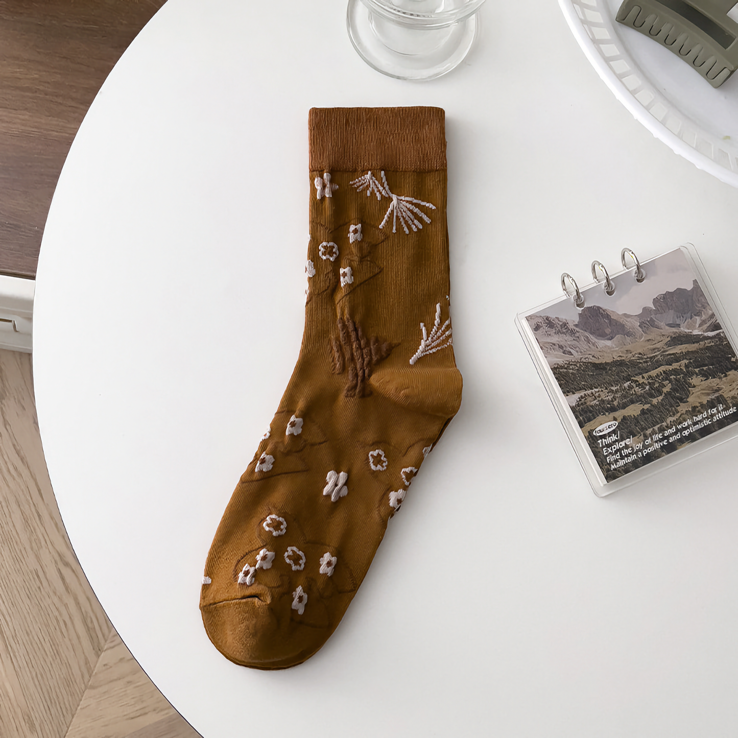 2- Pack Women's Mushroom Retro Socks: Unique British Pattern Design