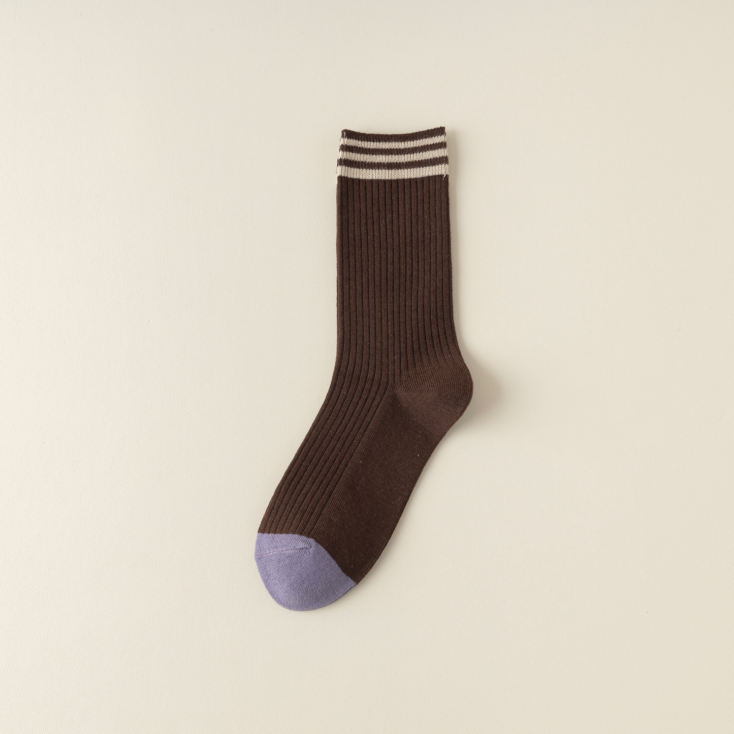 2-Pack Retro Striped Cotton Socks – Purple & Stylish