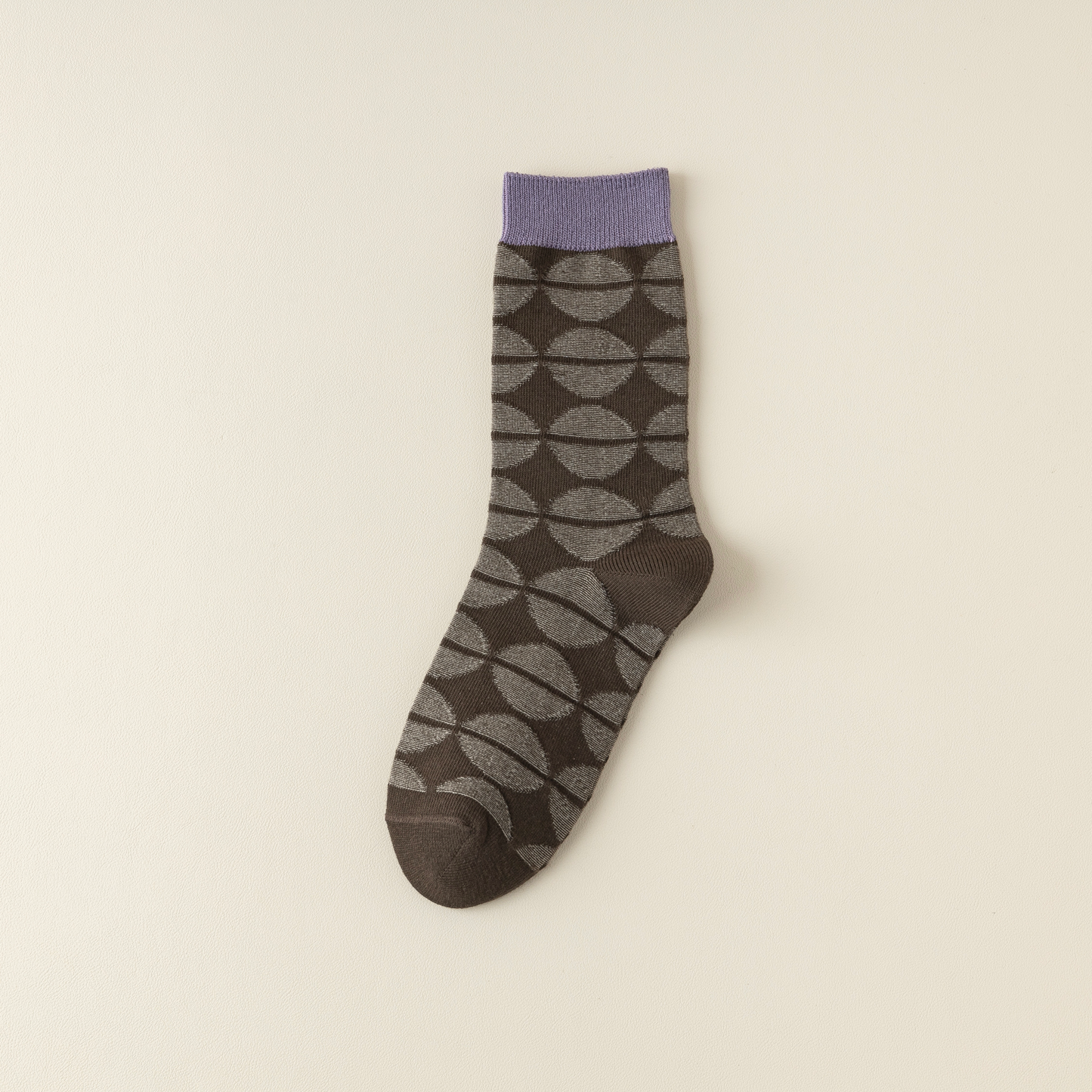 2-Pack Retro Striped Cotton Socks – Purple & Stylish
