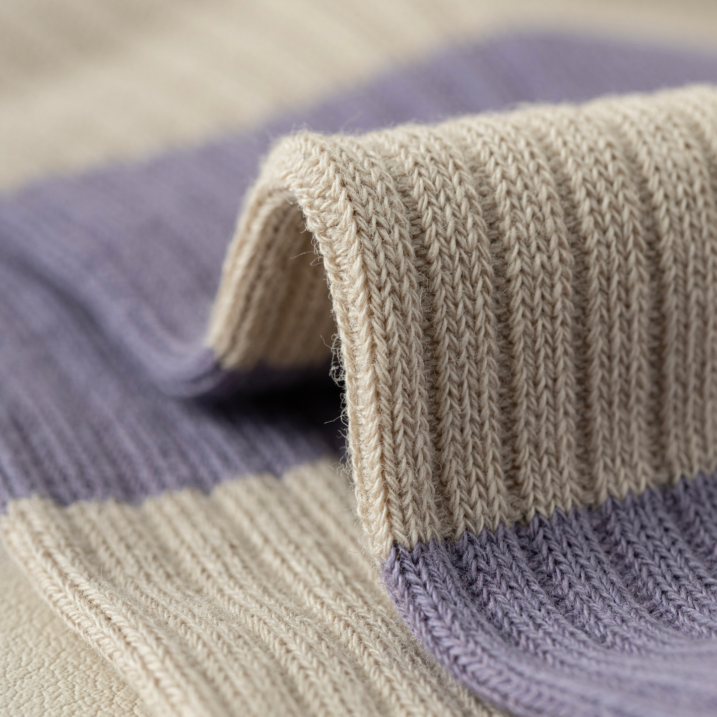 2-Pack Retro Striped Cotton Socks – Purple & Stylish
