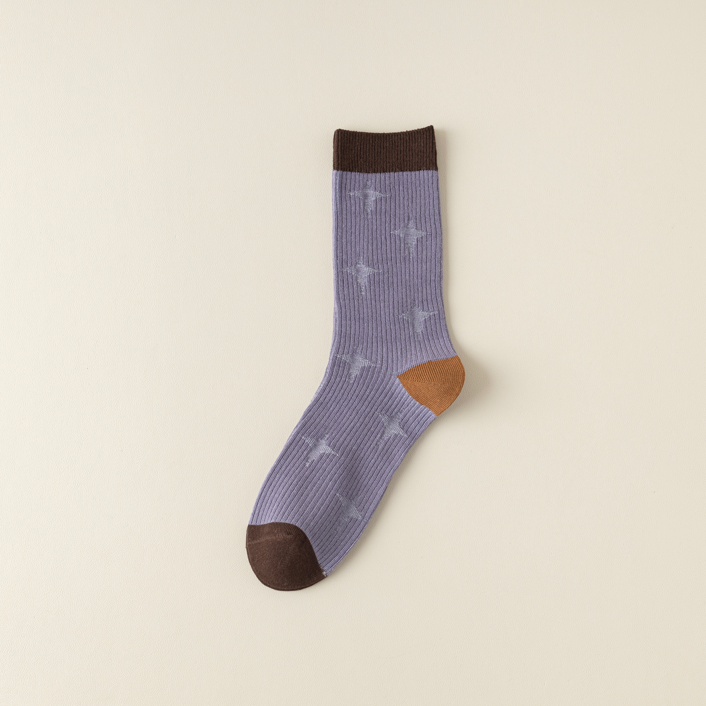 2-Pack Retro Striped Cotton Socks – Purple & Stylish