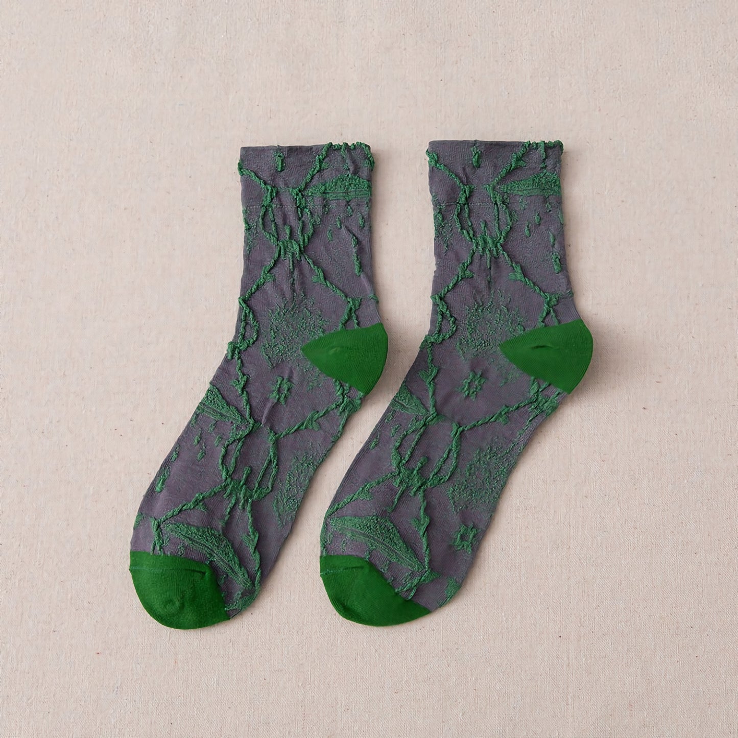 2-Pack Vintage Aesthetic Cotton Socks for Women