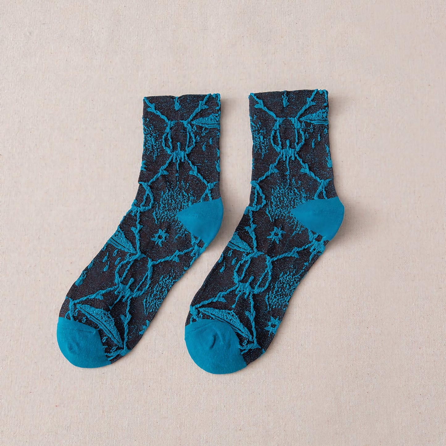 2-Pack Vintage Aesthetic Cotton Socks for Women