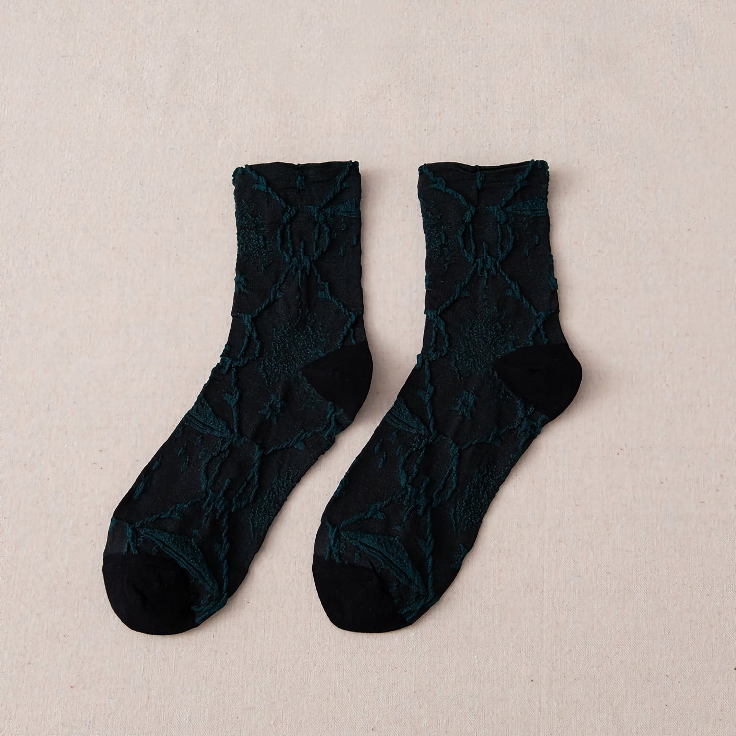 2-Pack Vintage Aesthetic Cotton Socks for Women