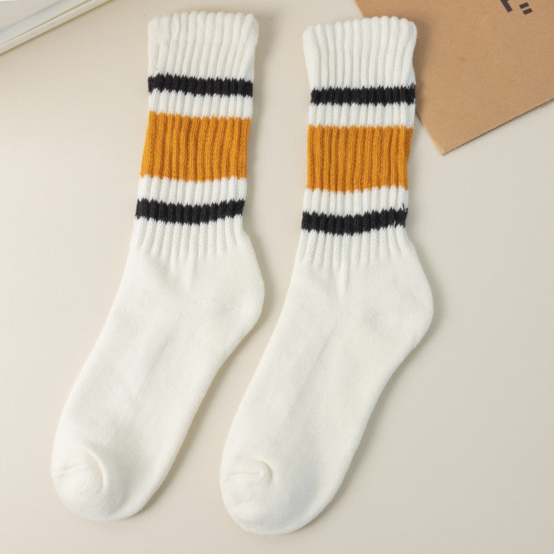 2-Pack Men’s Vintage Sport Socks – Warm Cotton Comfort