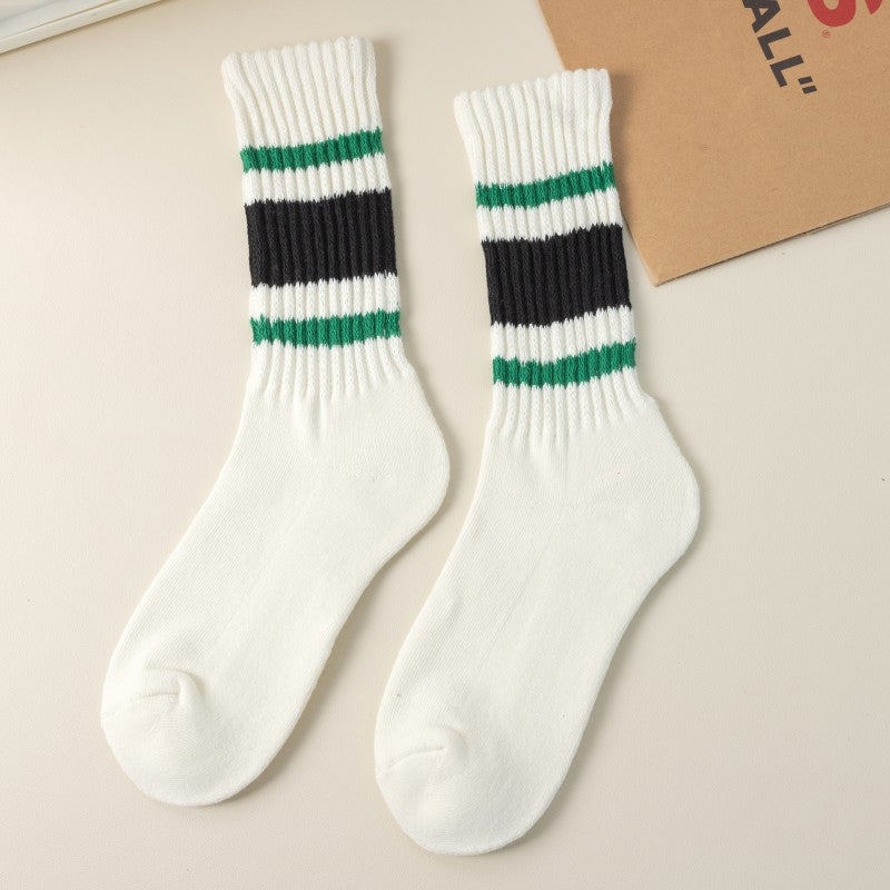 2-Pack Men’s Vintage Sport Socks – Warm Cotton Comfort