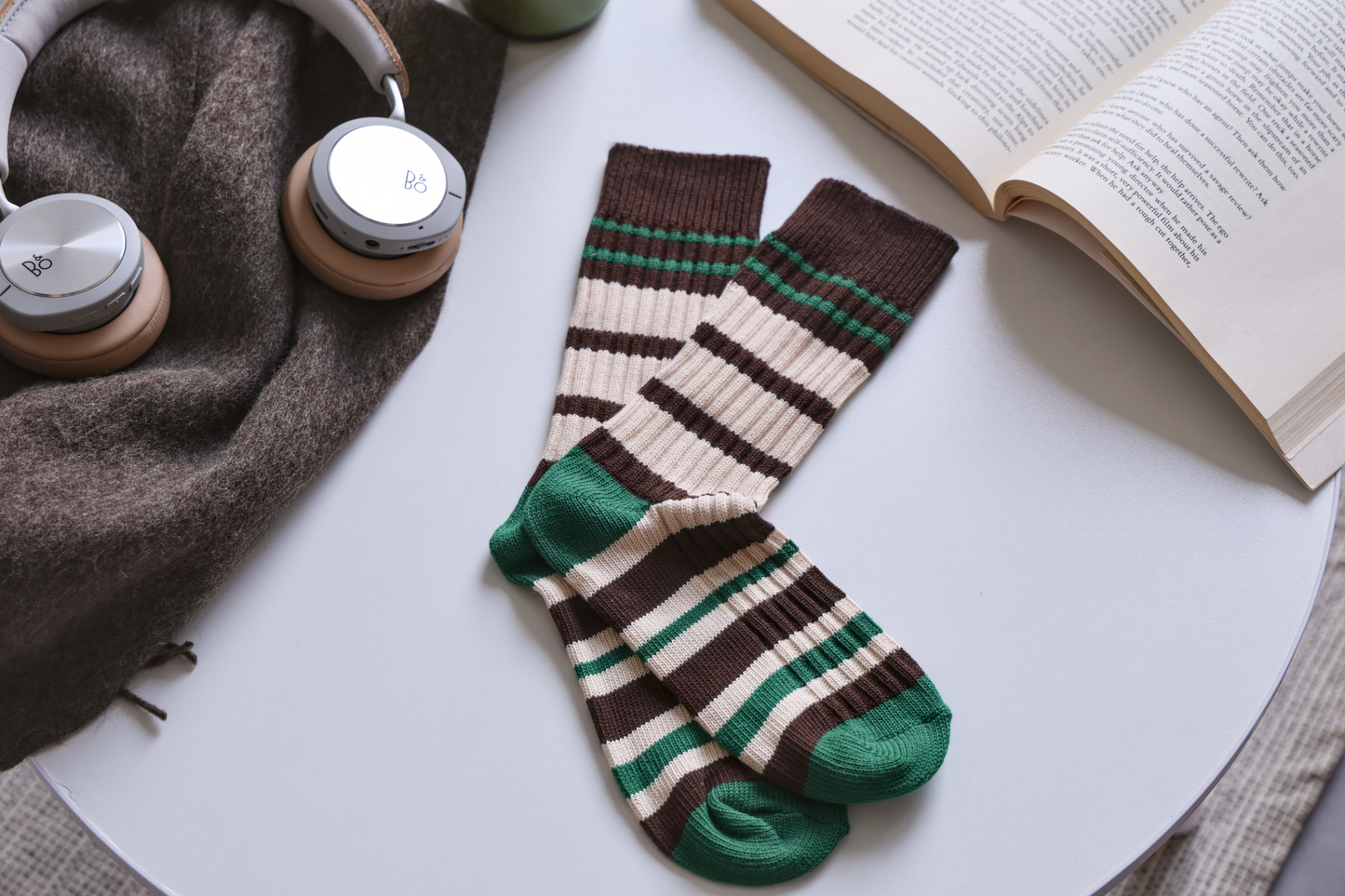 2-Pack Retro Striped Cotton Socks – Vintage Crew Style