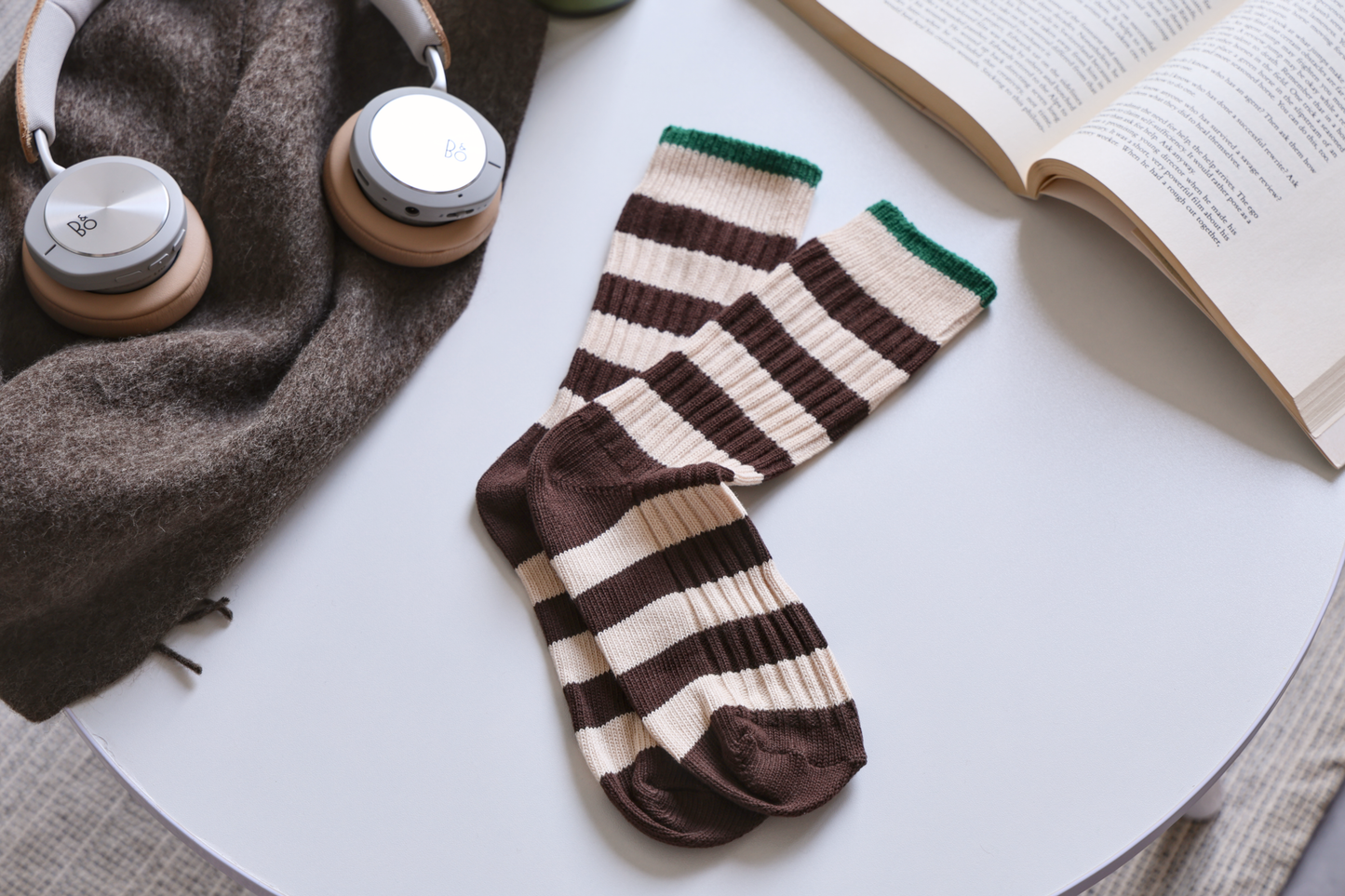 2-Pack Retro Striped Cotton Socks – Vintage Crew Style