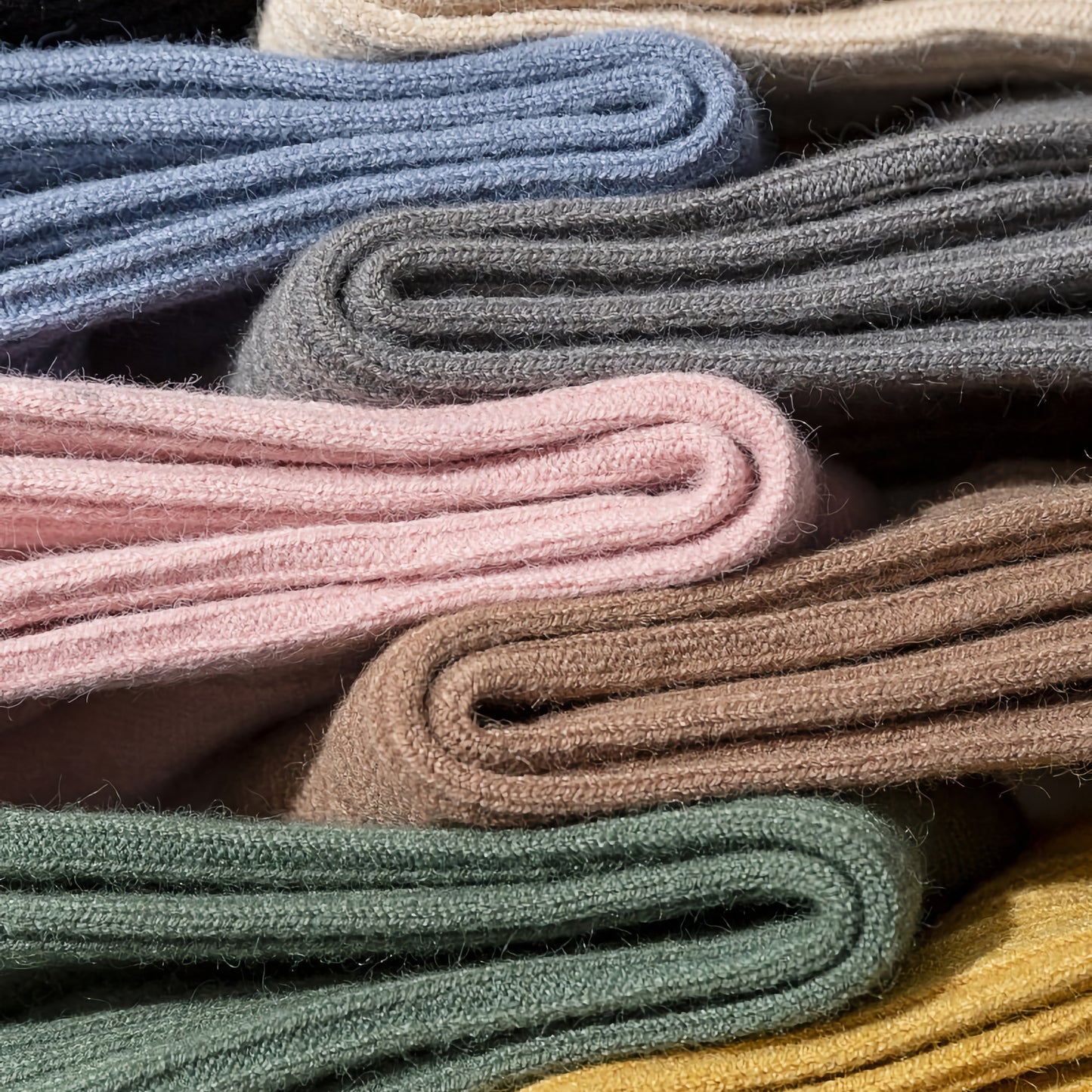 2-Pack Autumn/Winter Women's Wool & Cashmere Striped Diamond Socks