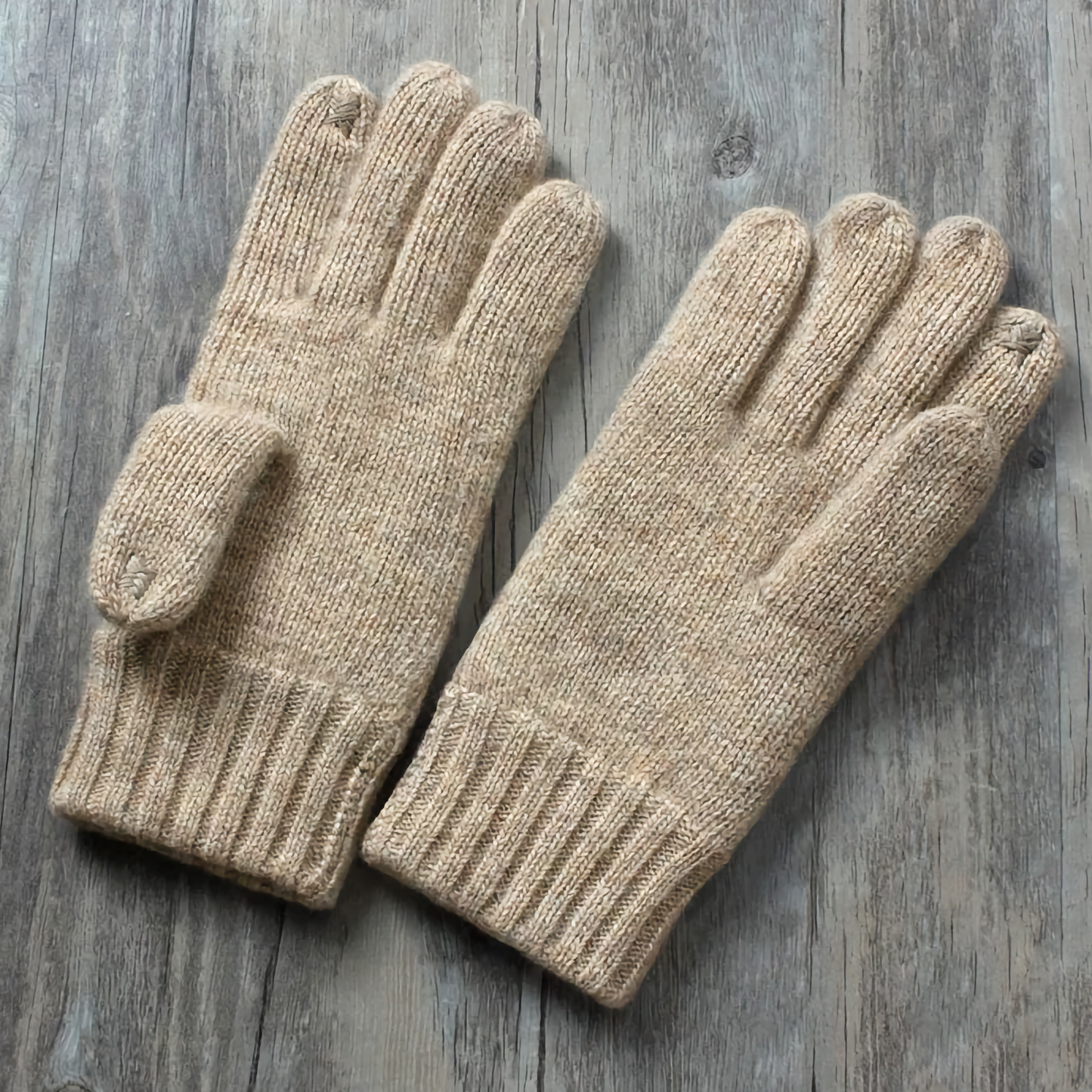 Double-Layered Wool Gloves for Men - Touchscreen Friendly
