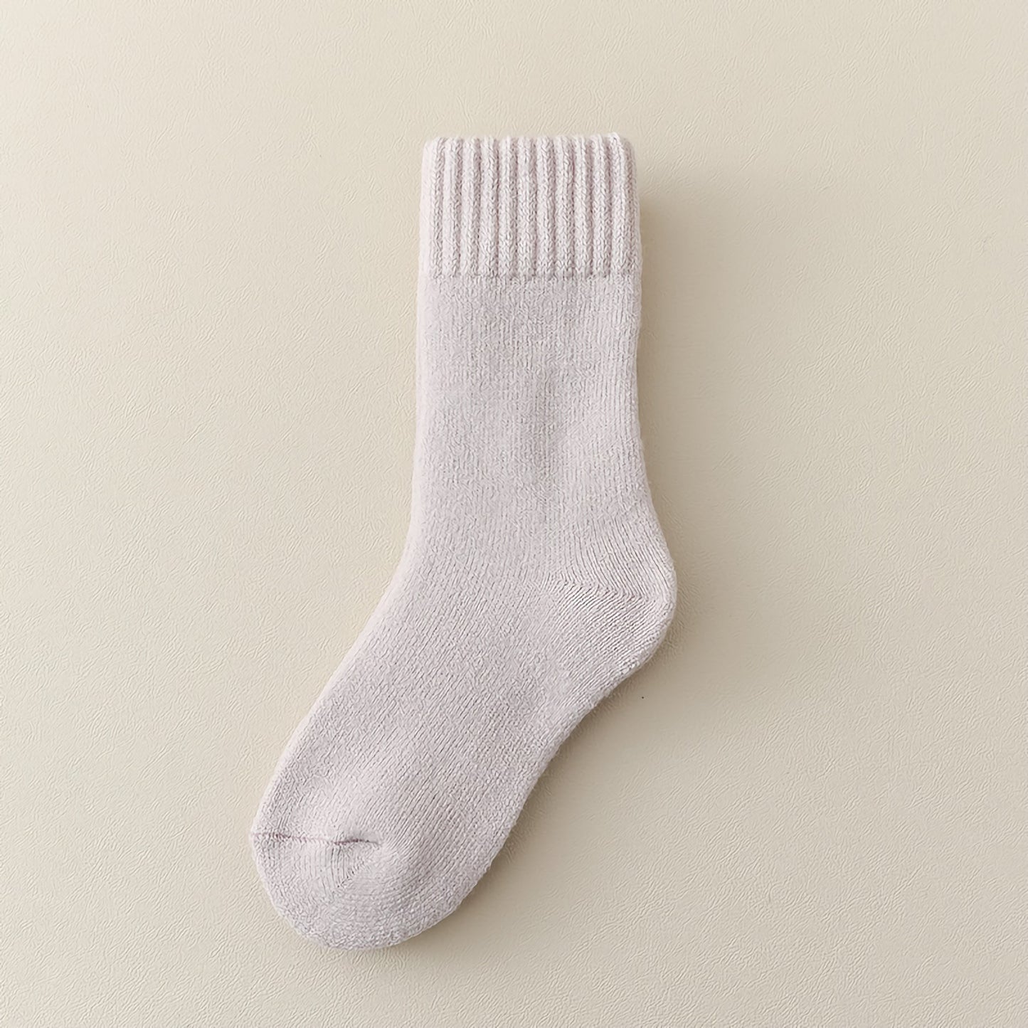3-Pack Kids' Warm Wool Socks - Thick Fleece-Lined, Classic Colors