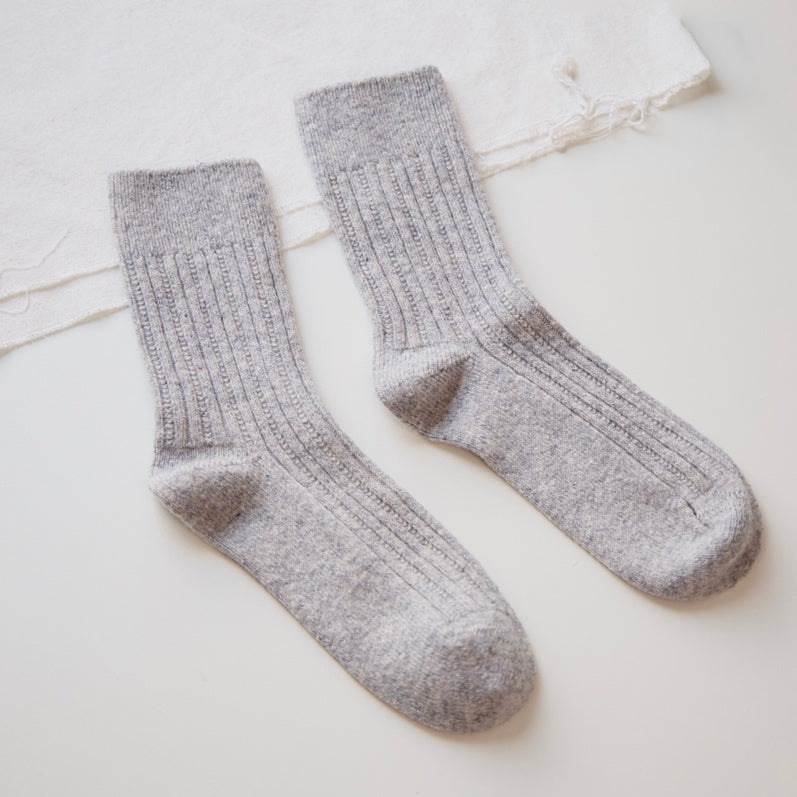 2-Pack Men’s Premium Ribbed Wool Socks – 90% Wool Winter Comfort