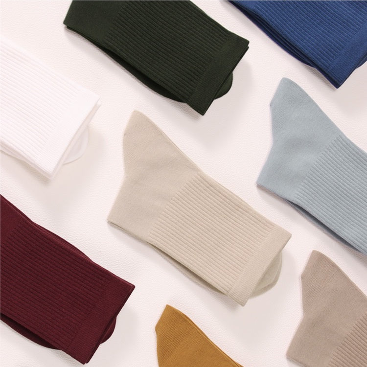2-Pack Men’s Cotton Crew Socks - Soft & Breathable, Solid Colors