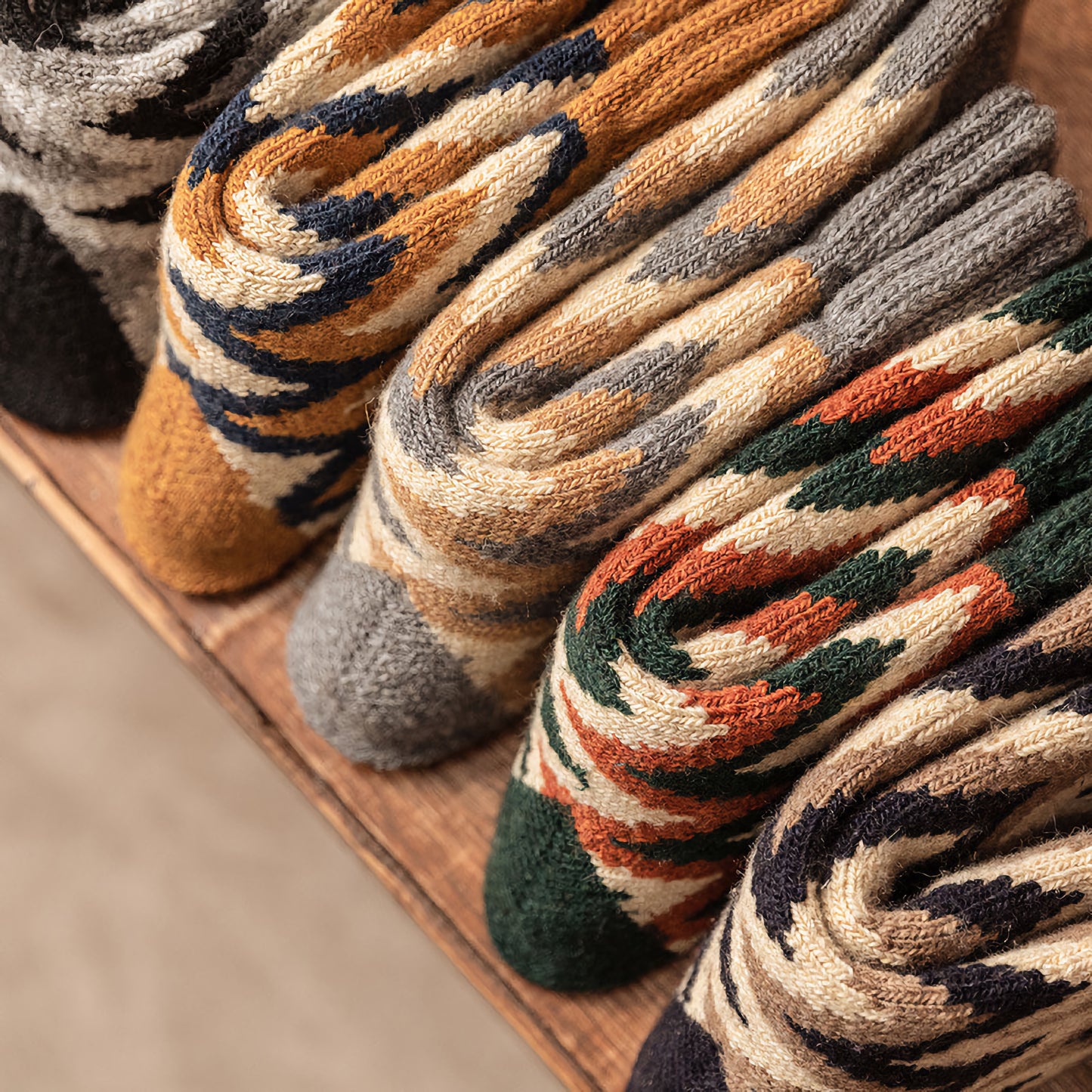 2-Pack Vintage Warm Socks - Men's Wool Winter Socks