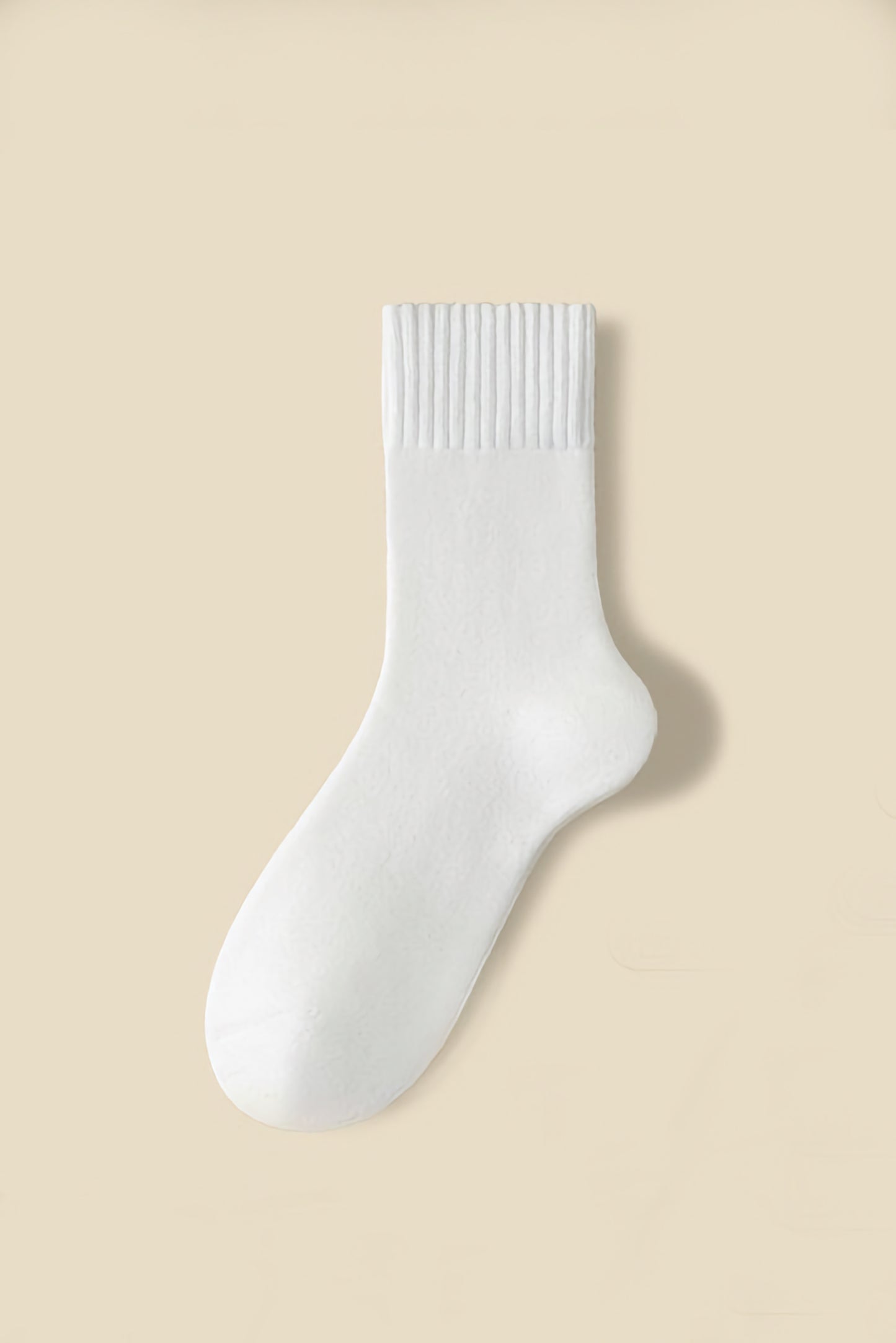 2-Pack Men's Wool Socks - Minimalist Warm Solid Colors for Winter