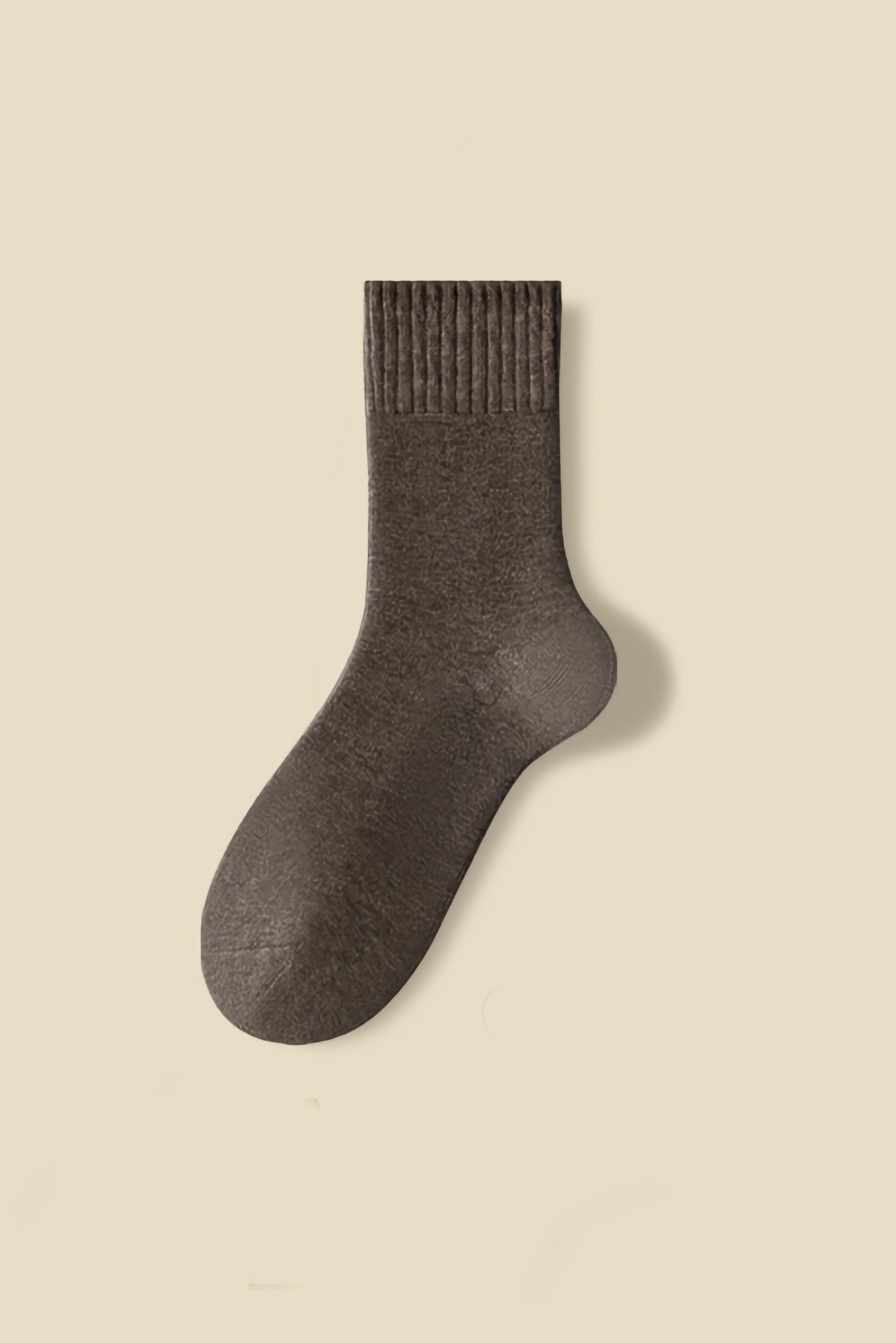 2-Pack Men's Wool Socks - Minimalist Warm Solid Colors for Winter