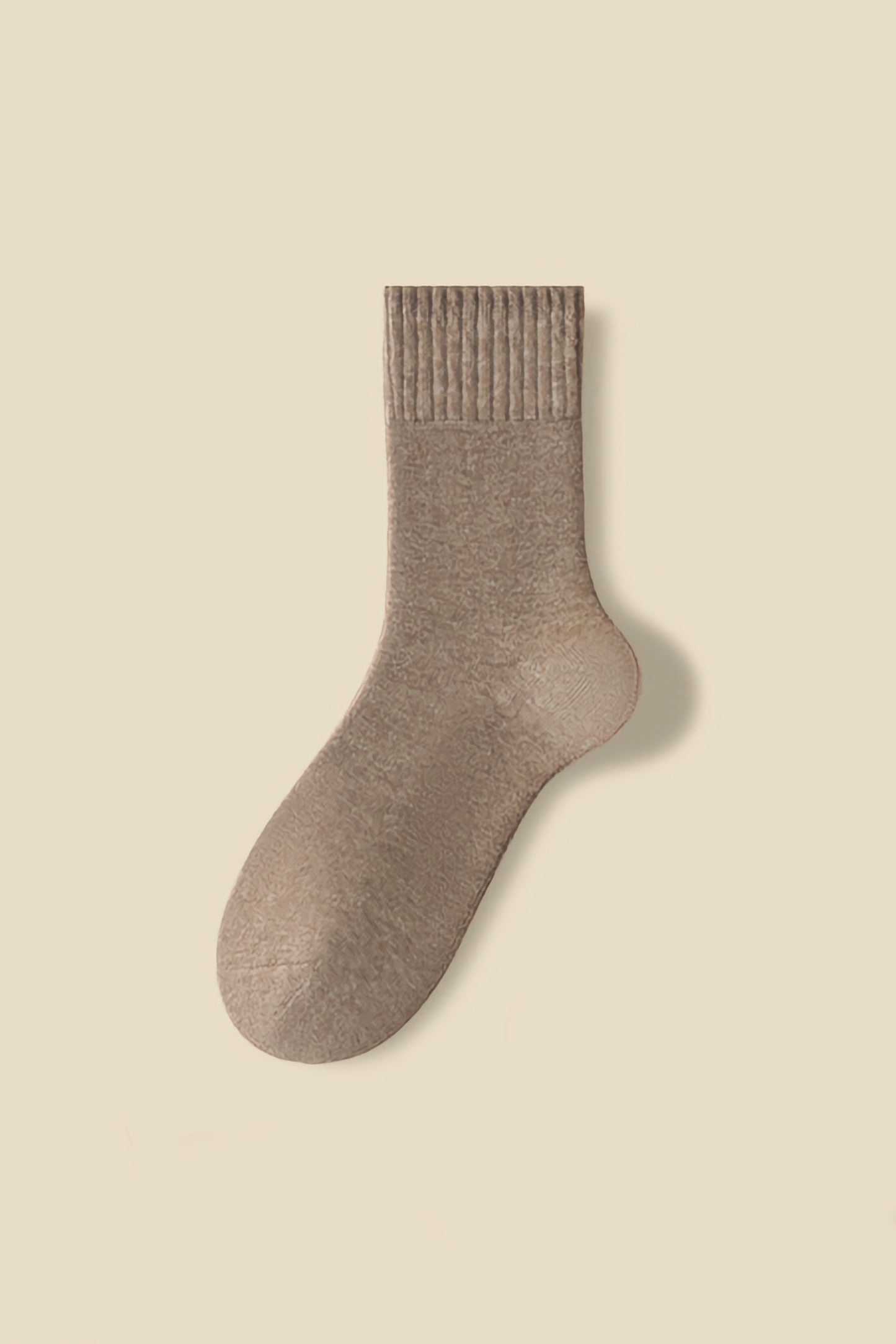 2-Pack Men's Wool Socks - Minimalist Warm Solid Colors for Winter