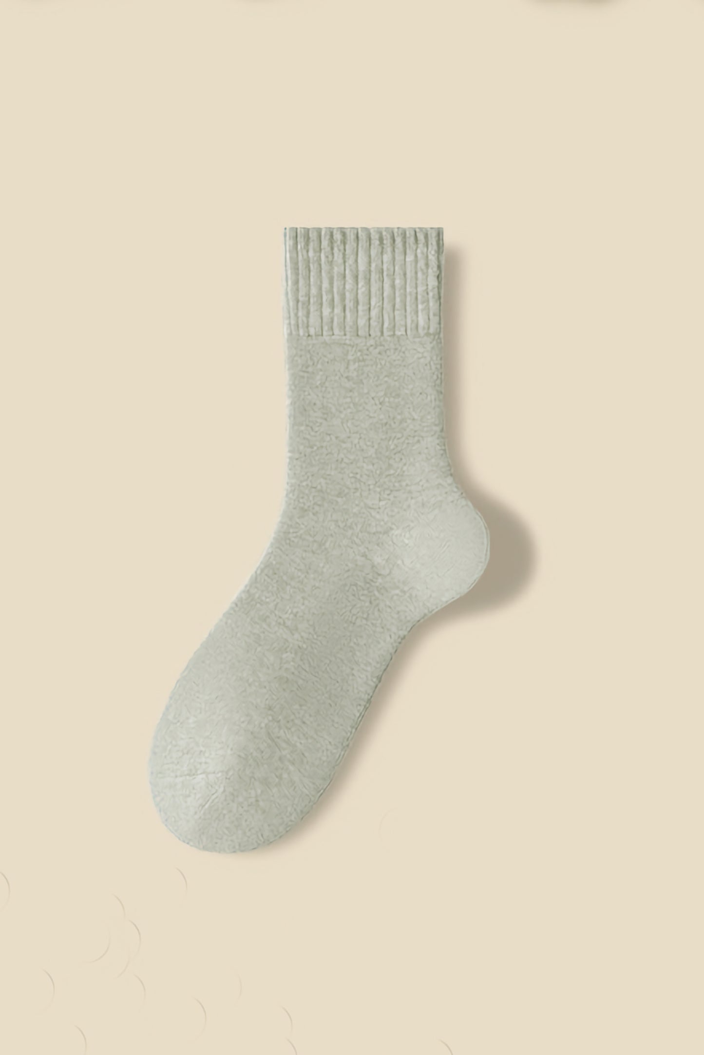 2-Pack Men's Wool Socks - Minimalist Warm Solid Colors for Winter